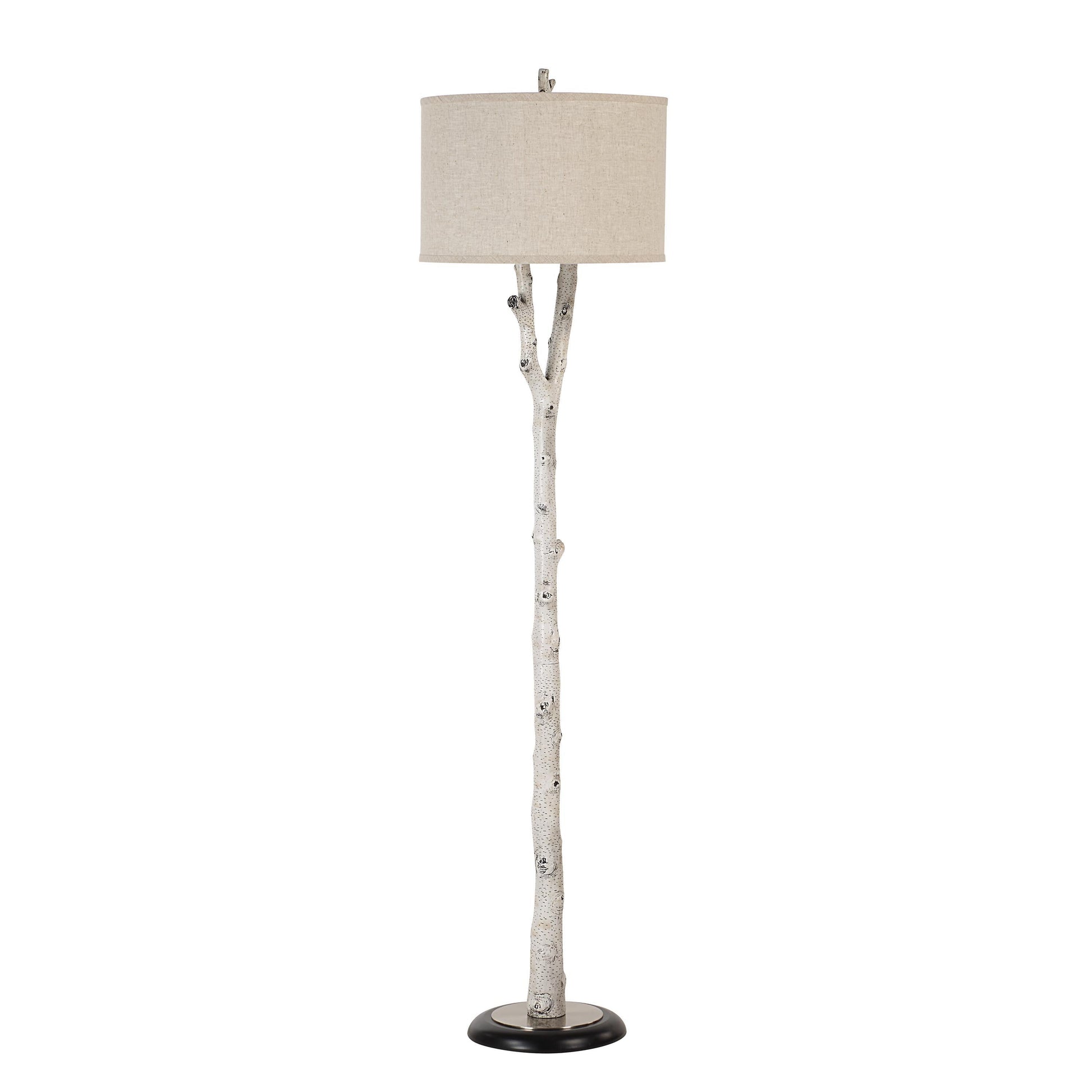 Criterion 67.5" Floor Lamp with Grey Linen Shade-Floor Lamp-DECOROLALA