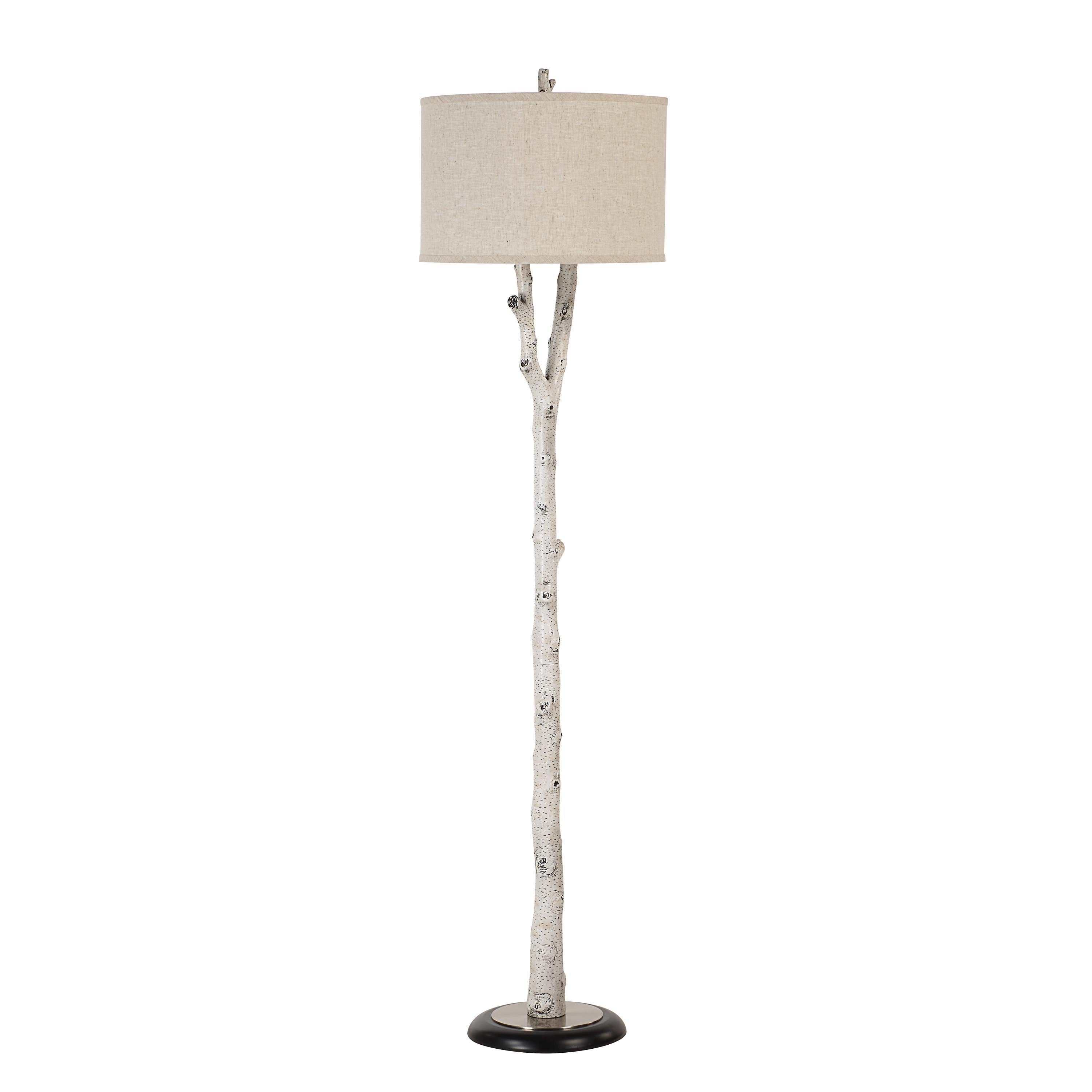 Criterion 67.5" Floor Lamp with Grey Linen Shade-Floor Lamp-DECOROLALA