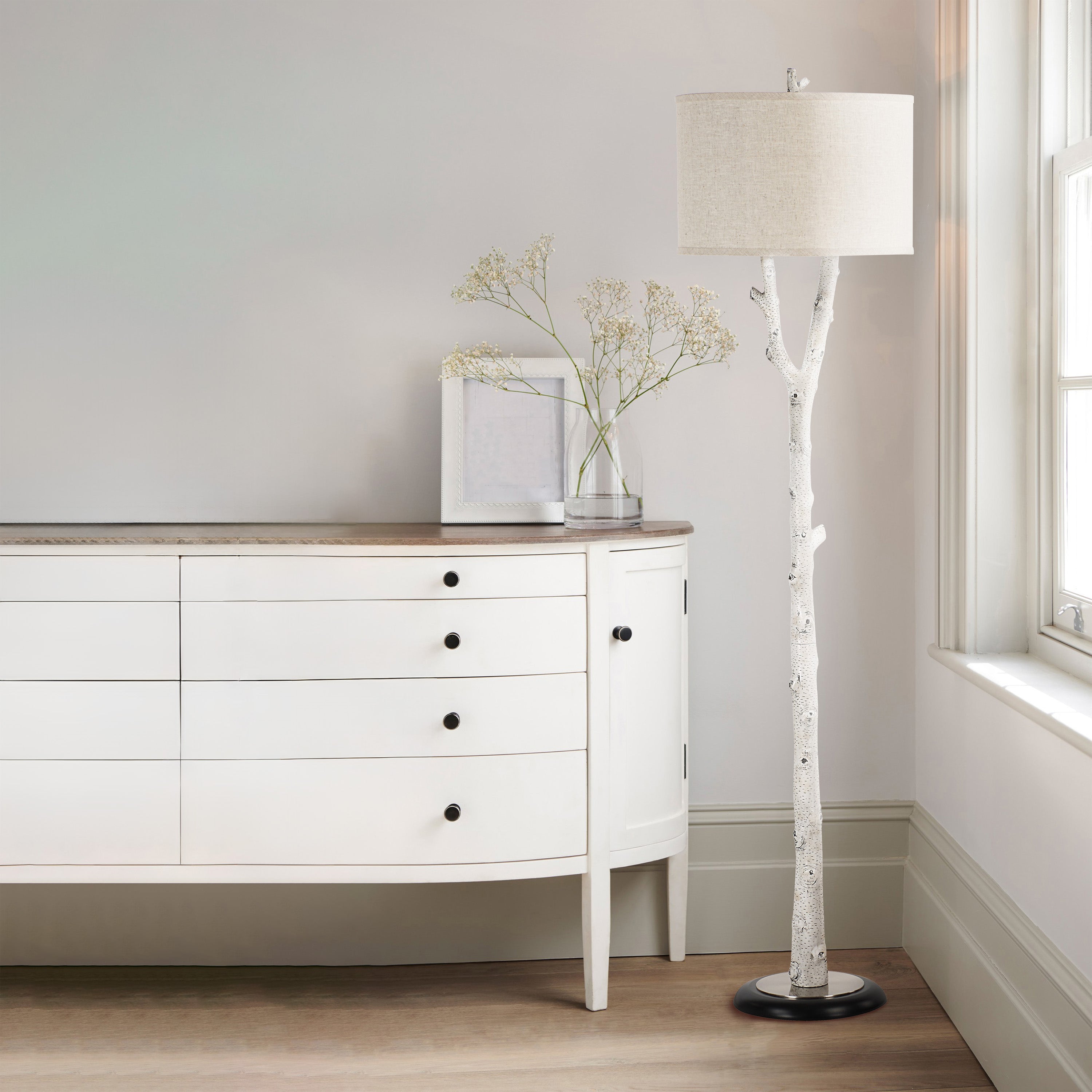 Criterion 67.5" Height Floor Lamp, Grey-Floor Lamp-DECOROLALA