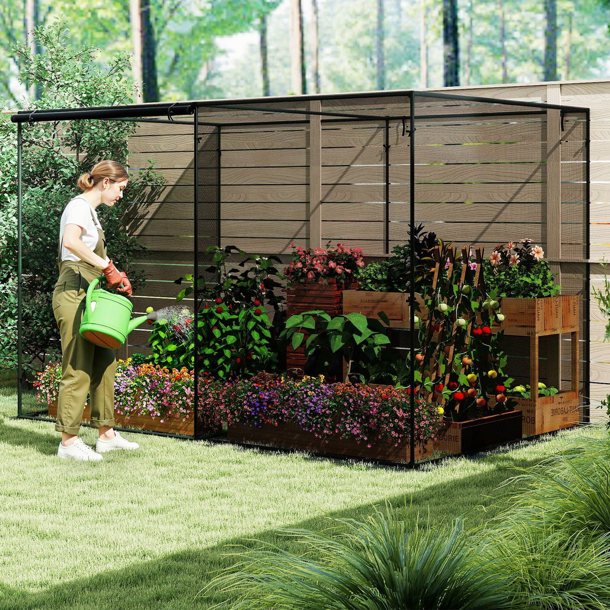 Crop Cages with 6 Ground Nails for Garden Plant-Plant Supports-DECOROLALA
