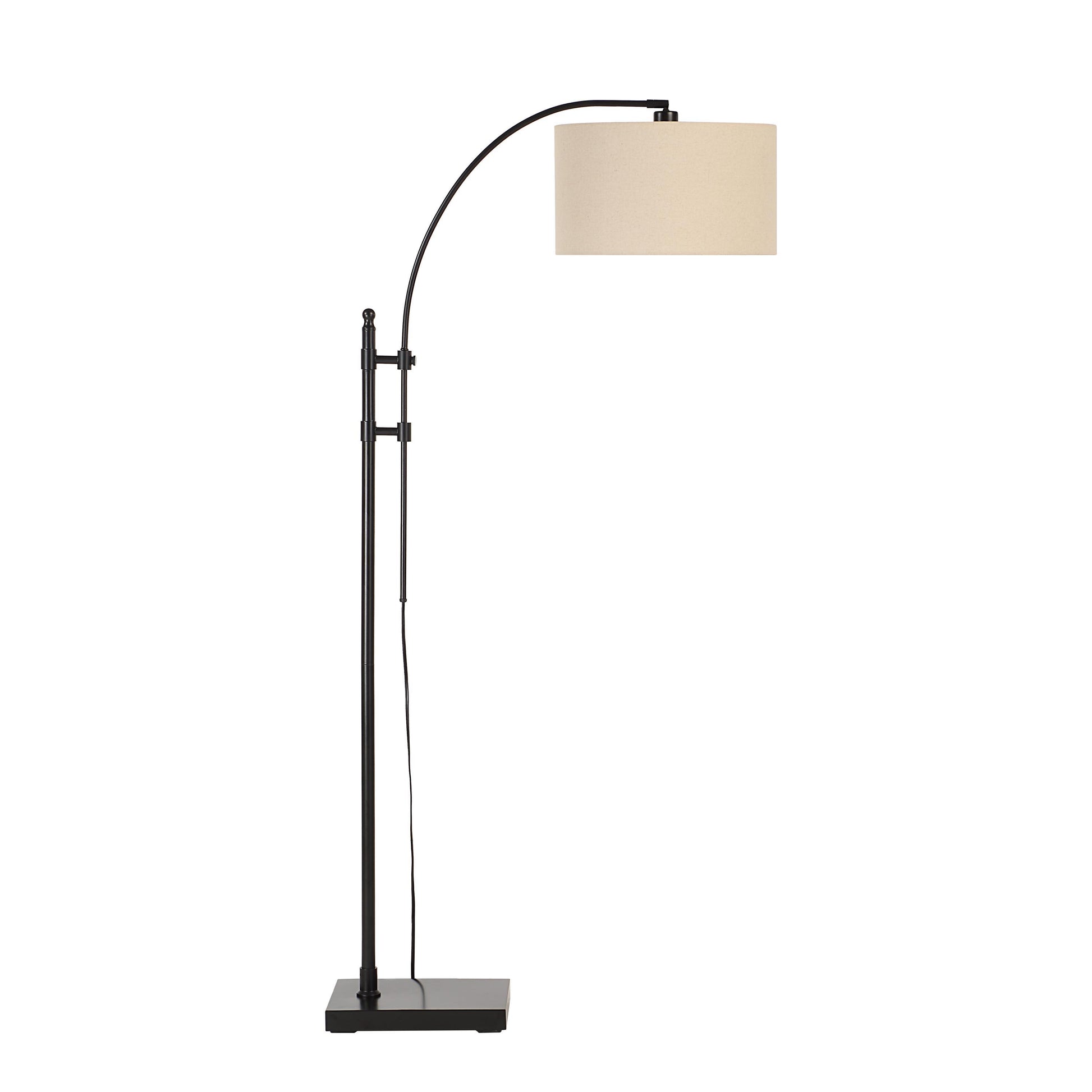 Crystal 66.5" Height Floor Lamp, Black-Floor Lamp-DECOROLALA