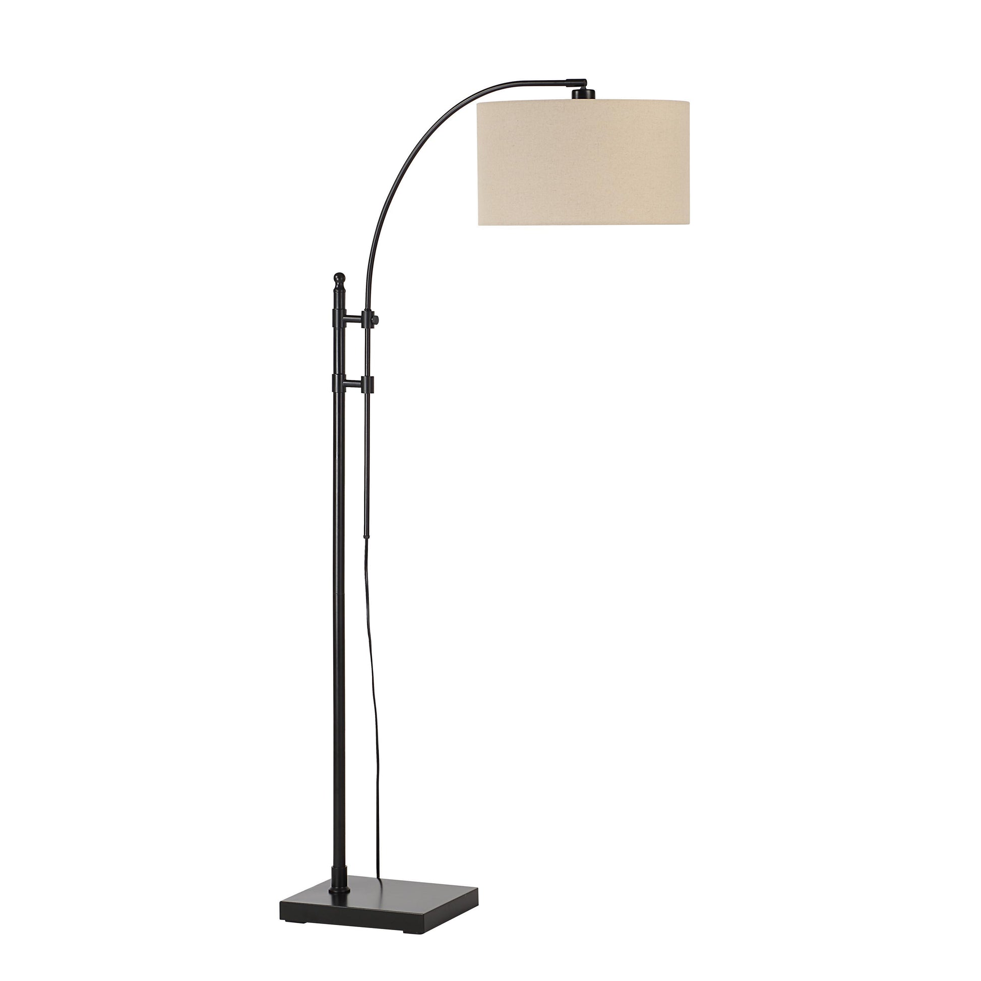 Crystal 66.5" Height Floor Lamp, Black-Floor Lamp-DECOROLALA