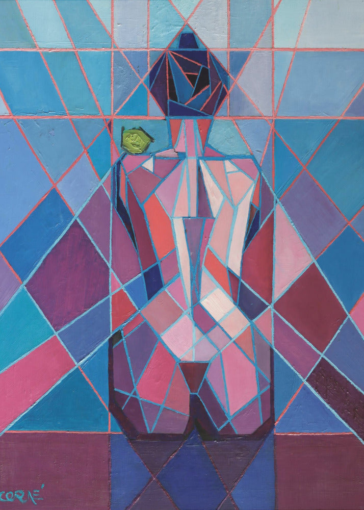 Cubist Woman (2010) by Corn Akkers-canvas-DECOROLALA