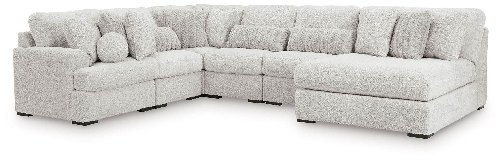 Cuddle Plush Double-Chaise Sectional-Stationary Sectionals-DECOROLALA
