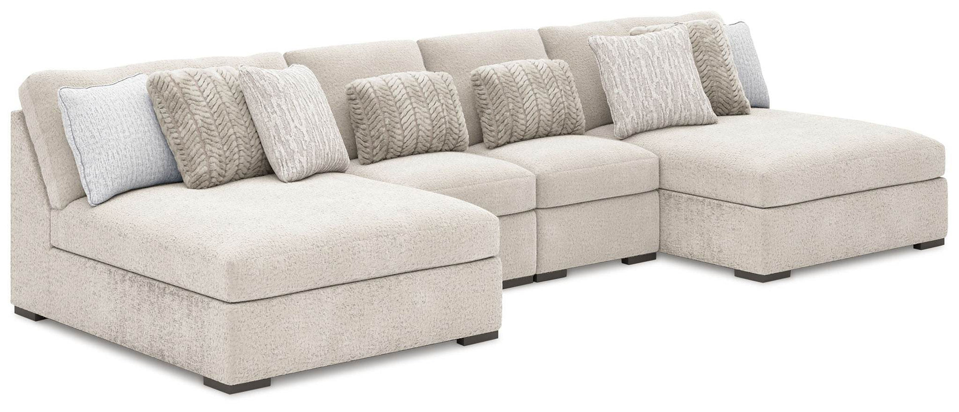 Cuddle Plush Double-Chaise Sectional-Stationary Sectionals-DECOROLALA