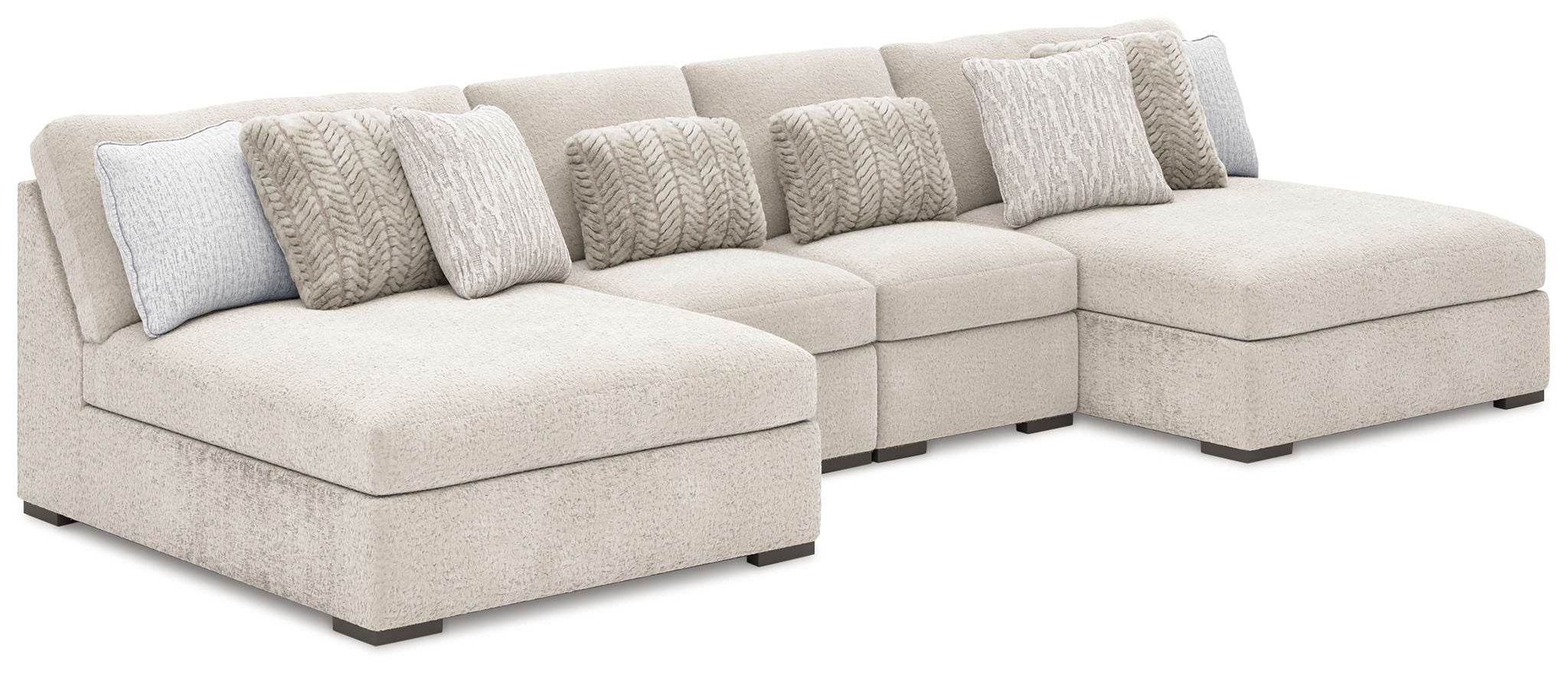Cuddle Plush Double-Chaise Sectional-Stationary Sectionals-DECOROLALA