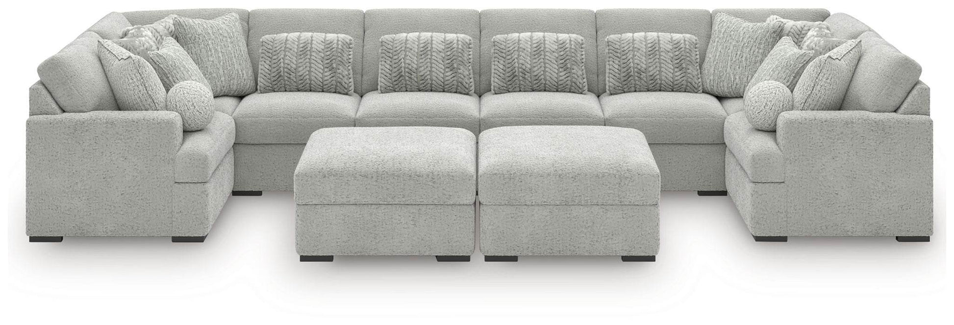 Cuddle Plush Double-Chaise Sectional-Stationary Sectionals-DECOROLALA
