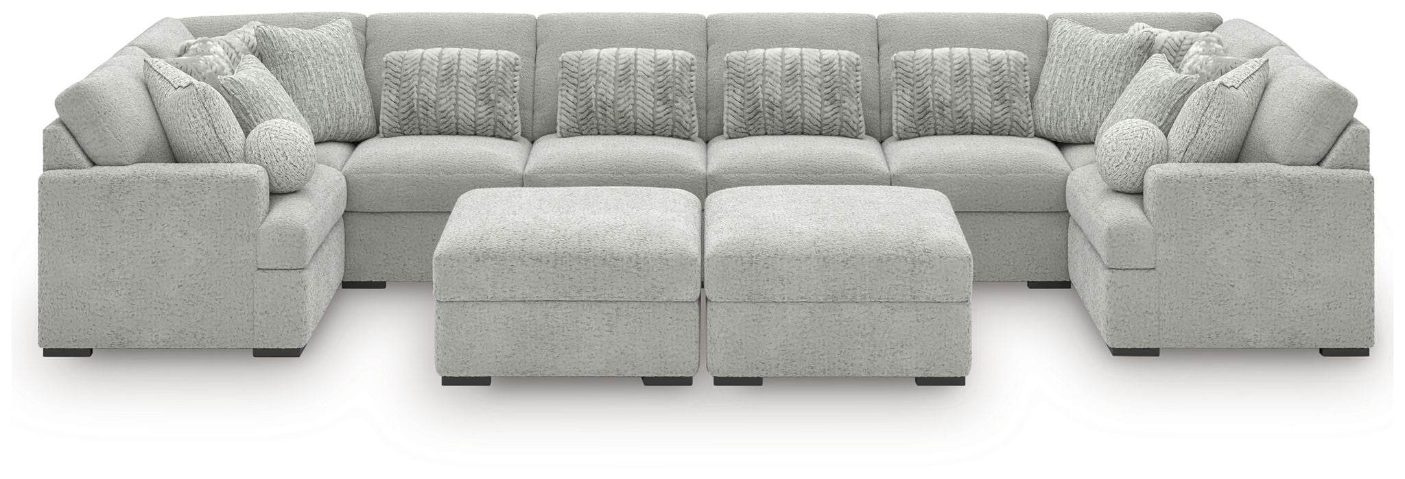 Cuddle Plush Double-Chaise Sectional-Stationary Sectionals-DECOROLALA