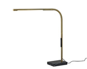 Cullen LED Desk Lamp - Black Marble 24" Dimmer-Lighting-DECOROLALA