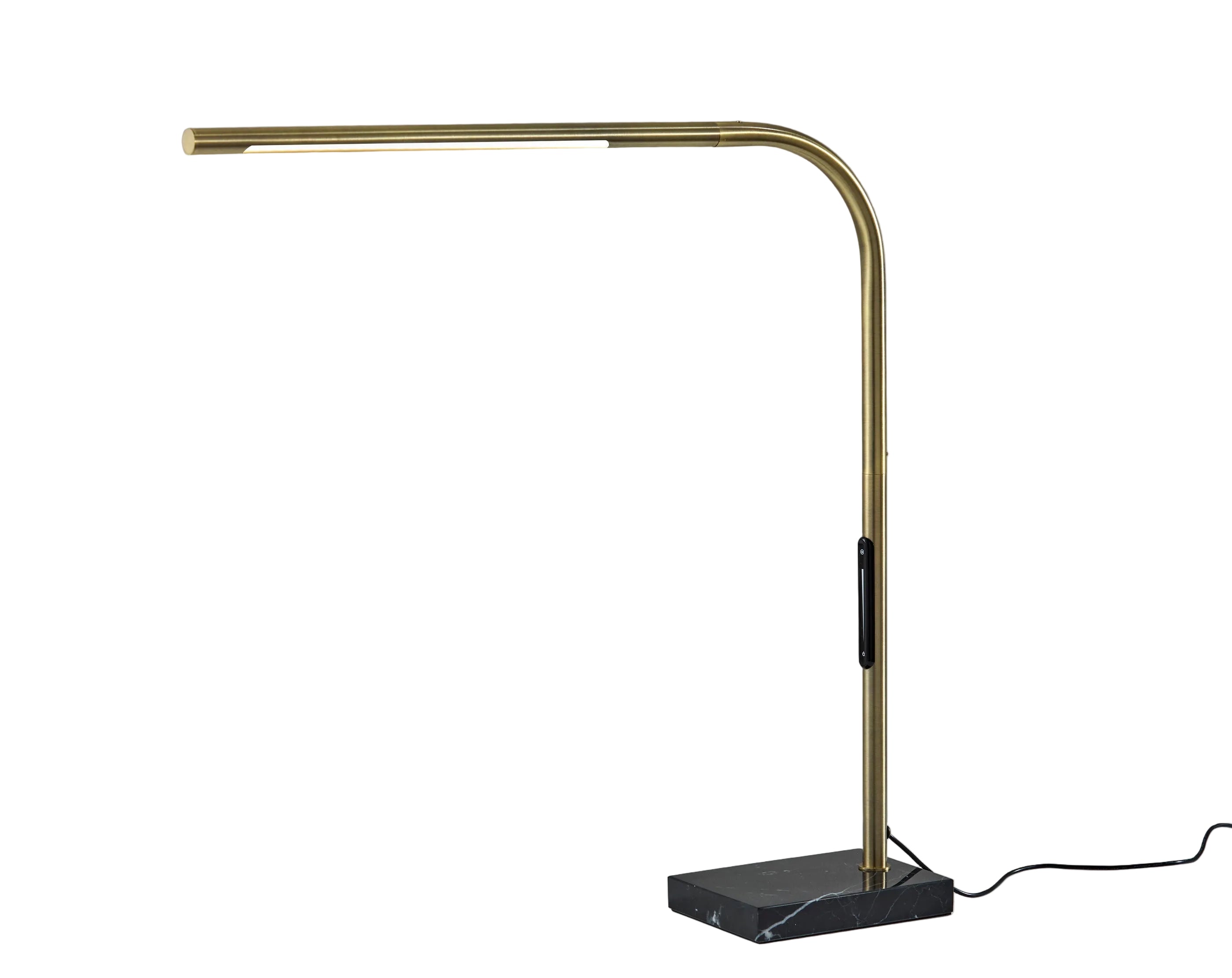 Cullen LED Desk Lamp - Black Marble 24" Dimmer-Lighting-DECOROLALA