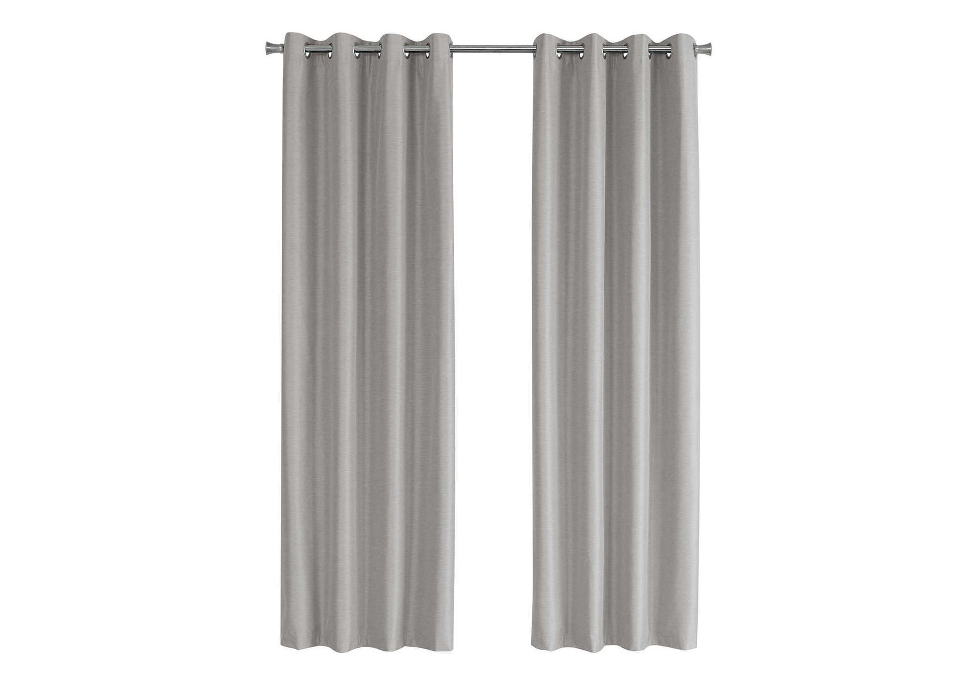 Curtain Panel - 2pcs / 52"W X 84"H Silver Solid Blackout-Curtain-DECOROLALA