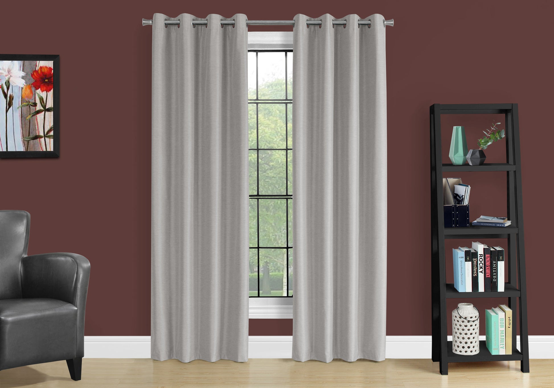Curtain Panel - 2pcs / 52"W X 84"H Silver Solid Blackout-Curtain-DECOROLALA