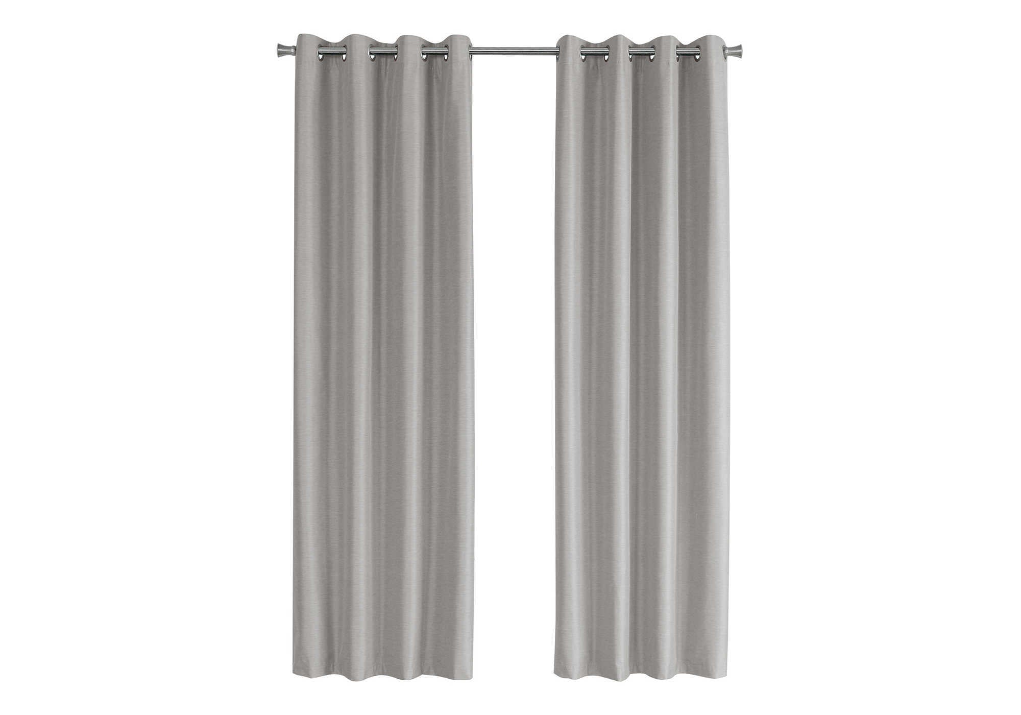 Curtain Panel - 2pcs / 52"W X 95"H Silver Solid Blackout-Curtain-DECOROLALA