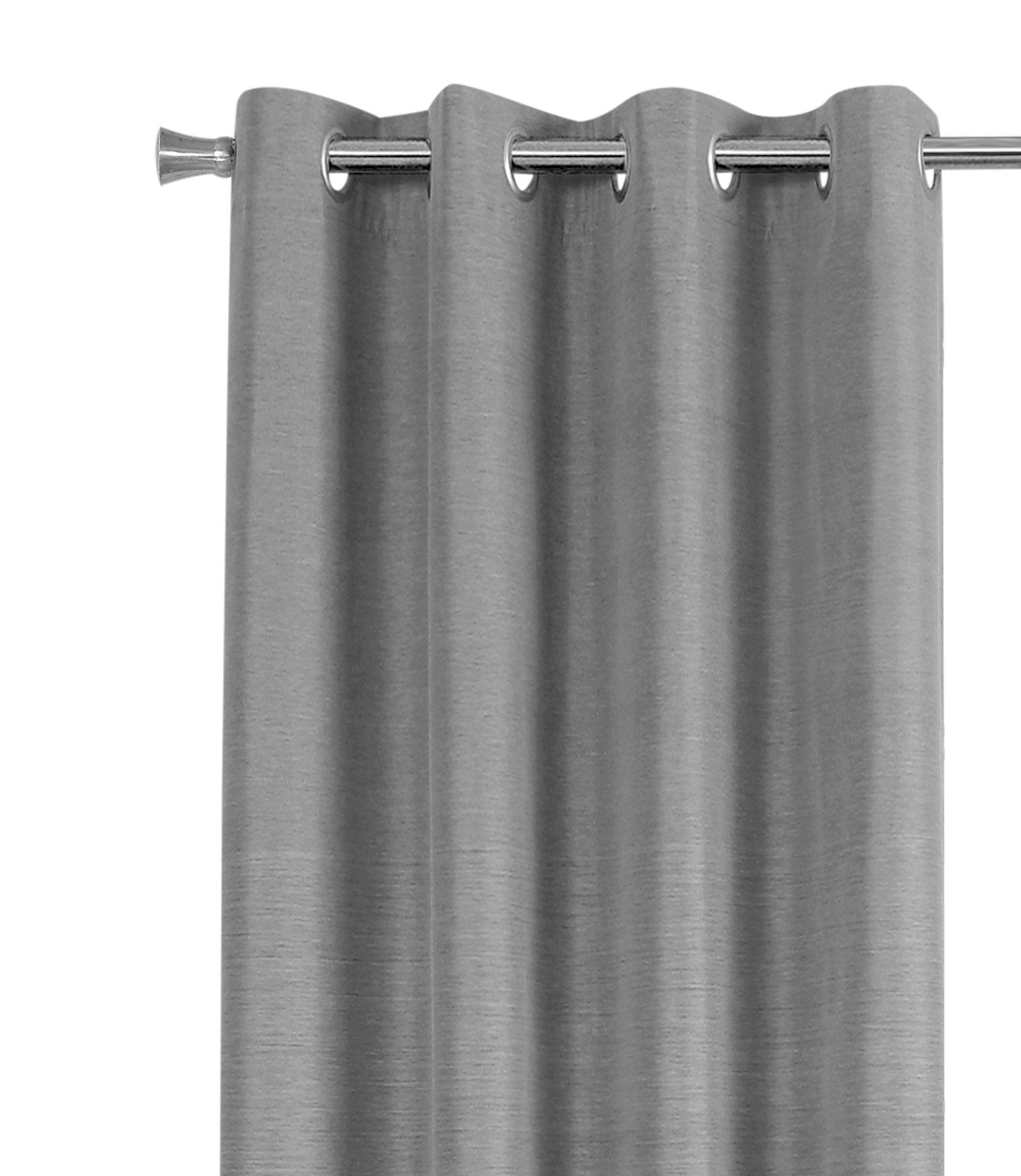 Curtain Panel - 2pcs / 52"W X 95"H Silver Solid Blackout-Curtain-DECOROLALA