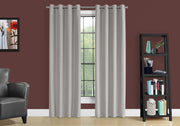 Curtain Panel - 2pcs / 52"W X 95"H Silver Solid Blackout-Curtain-DECOROLALA