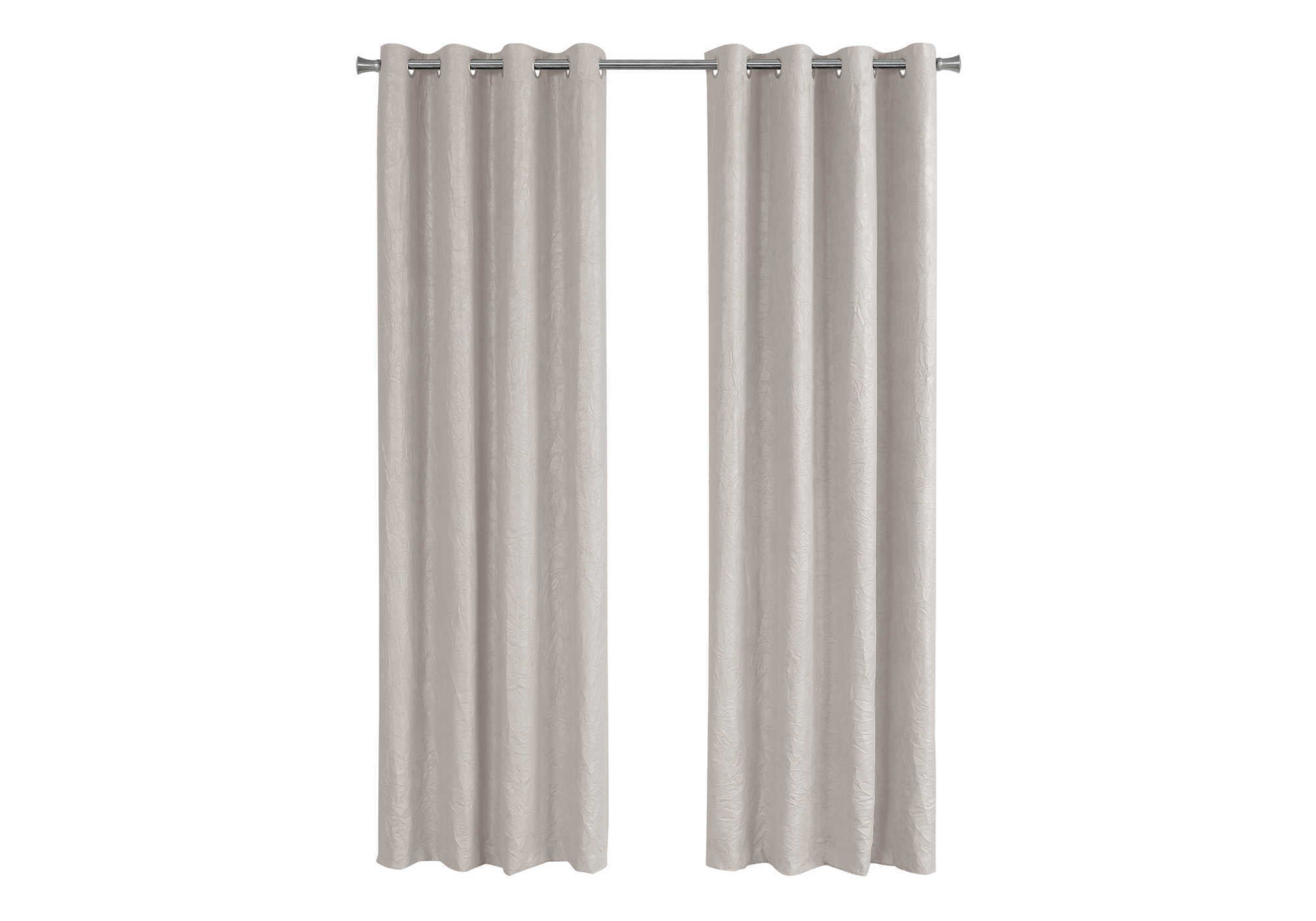 Curtain Panel Set 2pc 52"W x 95"H Ivory Room Darkening-Curtain-DECOROLALA
