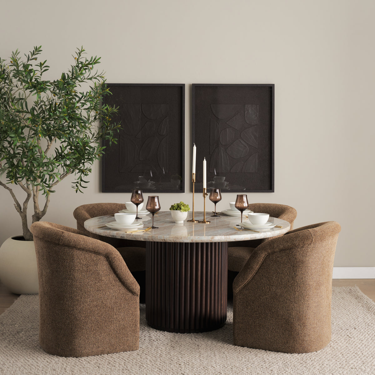 Curtis Barrel Back Dining Arm Chair-Dining Chairs-DECOROLALA