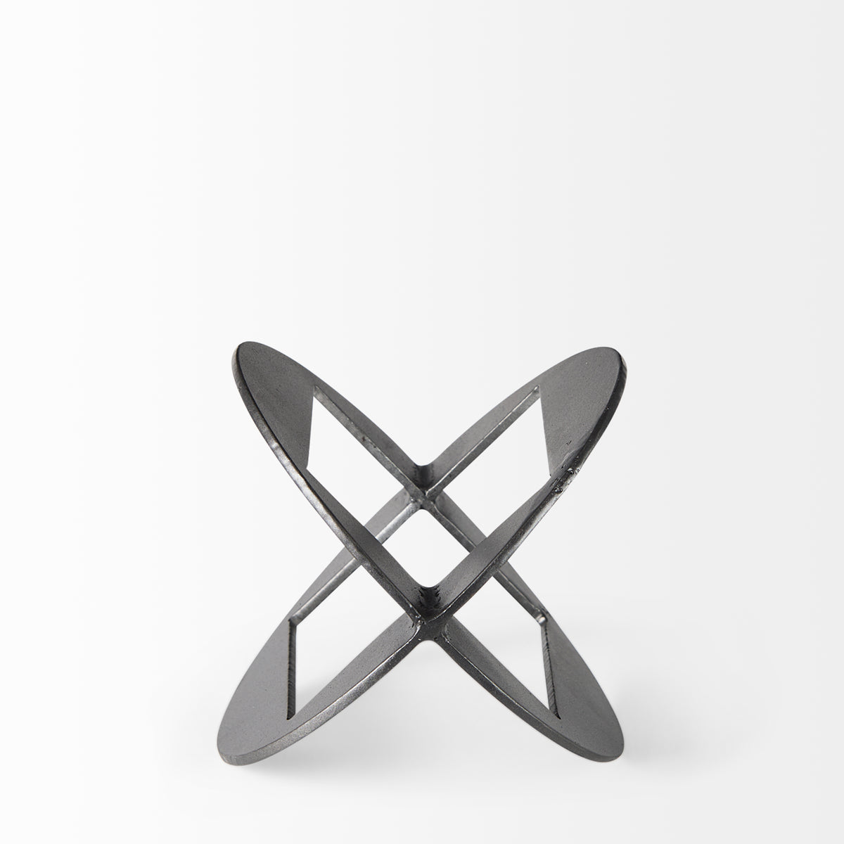 Cusco I Small Geometric Metal Decorative Object - Antiqued Gold-Decorative Objects-DECOROLALA