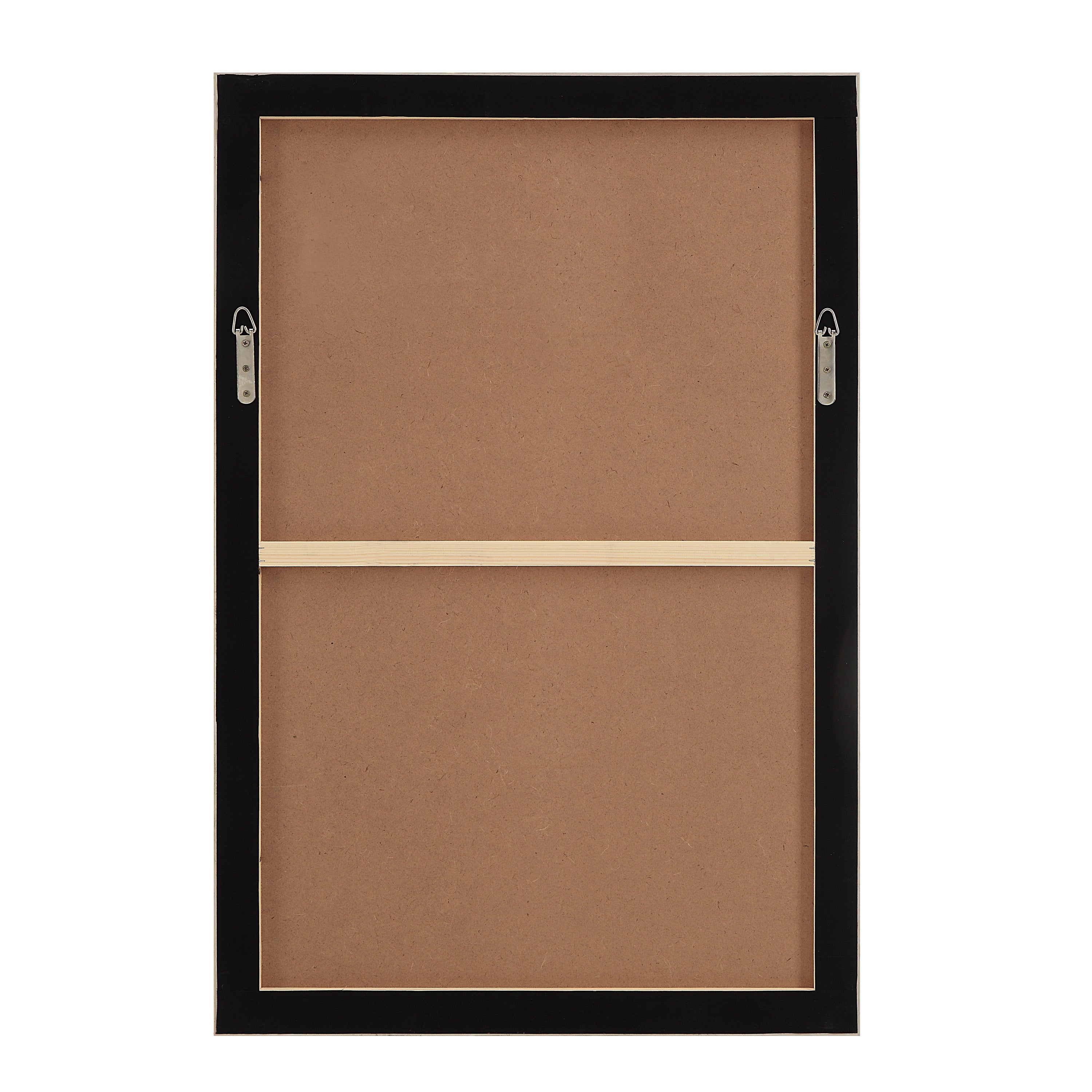 Cybel 24.1" Wide Wall Art with Wood Frame, Walnut-Canvas Art-DECOROLALA