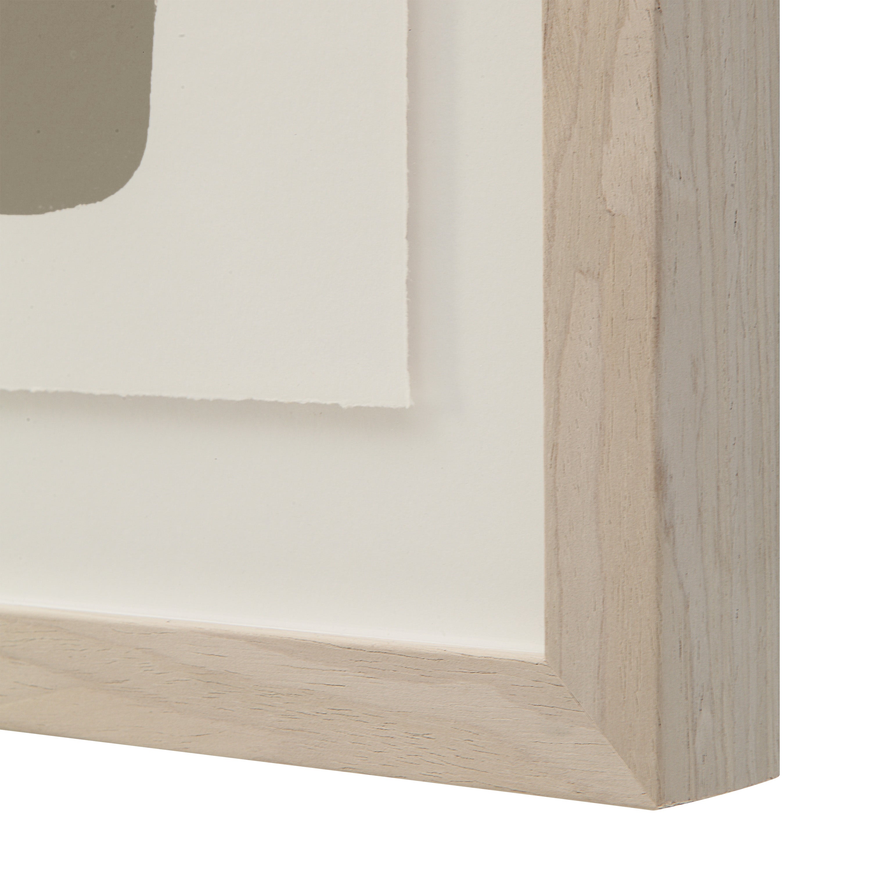 Cybel 24.1" Wide Wall Art with Wood Frame, Walnut-Canvas Art-DECOROLALA