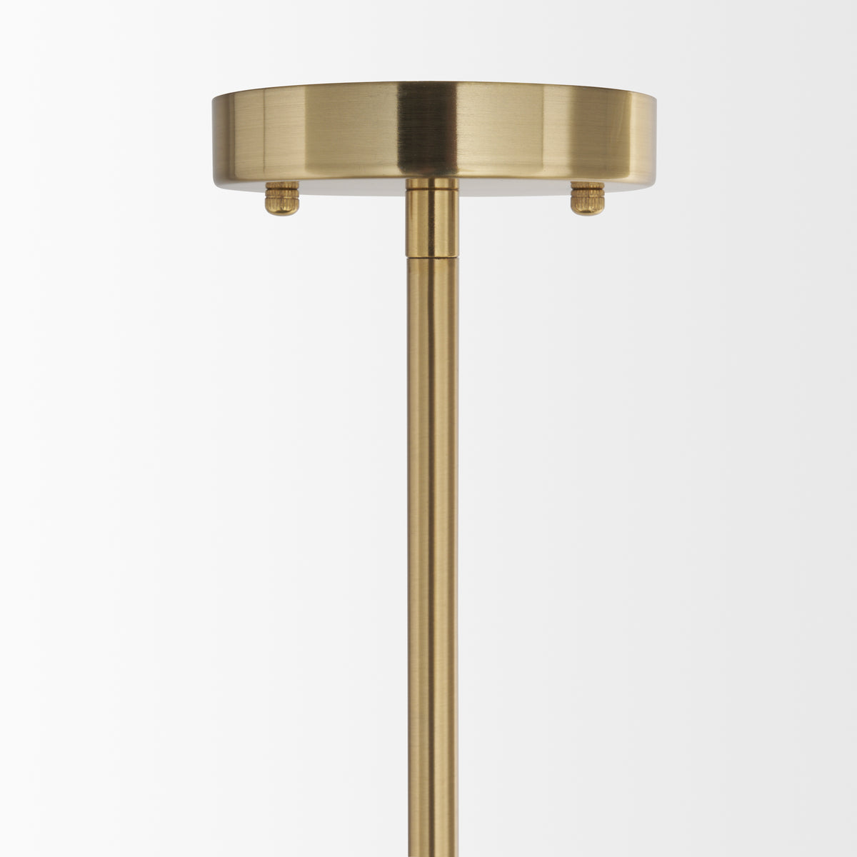 Cybill Brushed Brass w/ White Metal Shade 1-Light Wall Pendant-Pendant Lighting-DECOROLALA