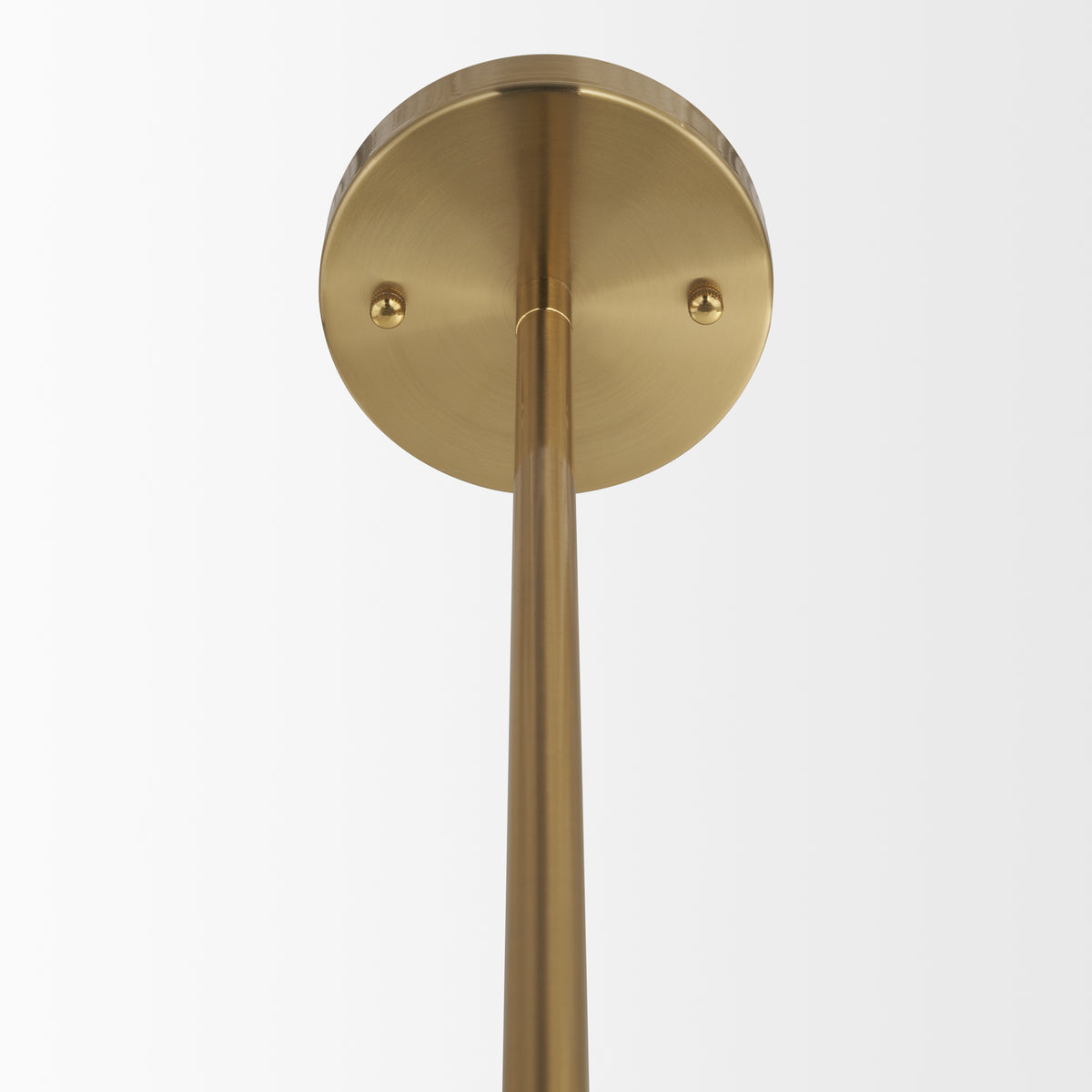 Cybill Brushed Brass w/ White Metal Shade 1-Light Wall Pendant-Pendant Lighting-DECOROLALA