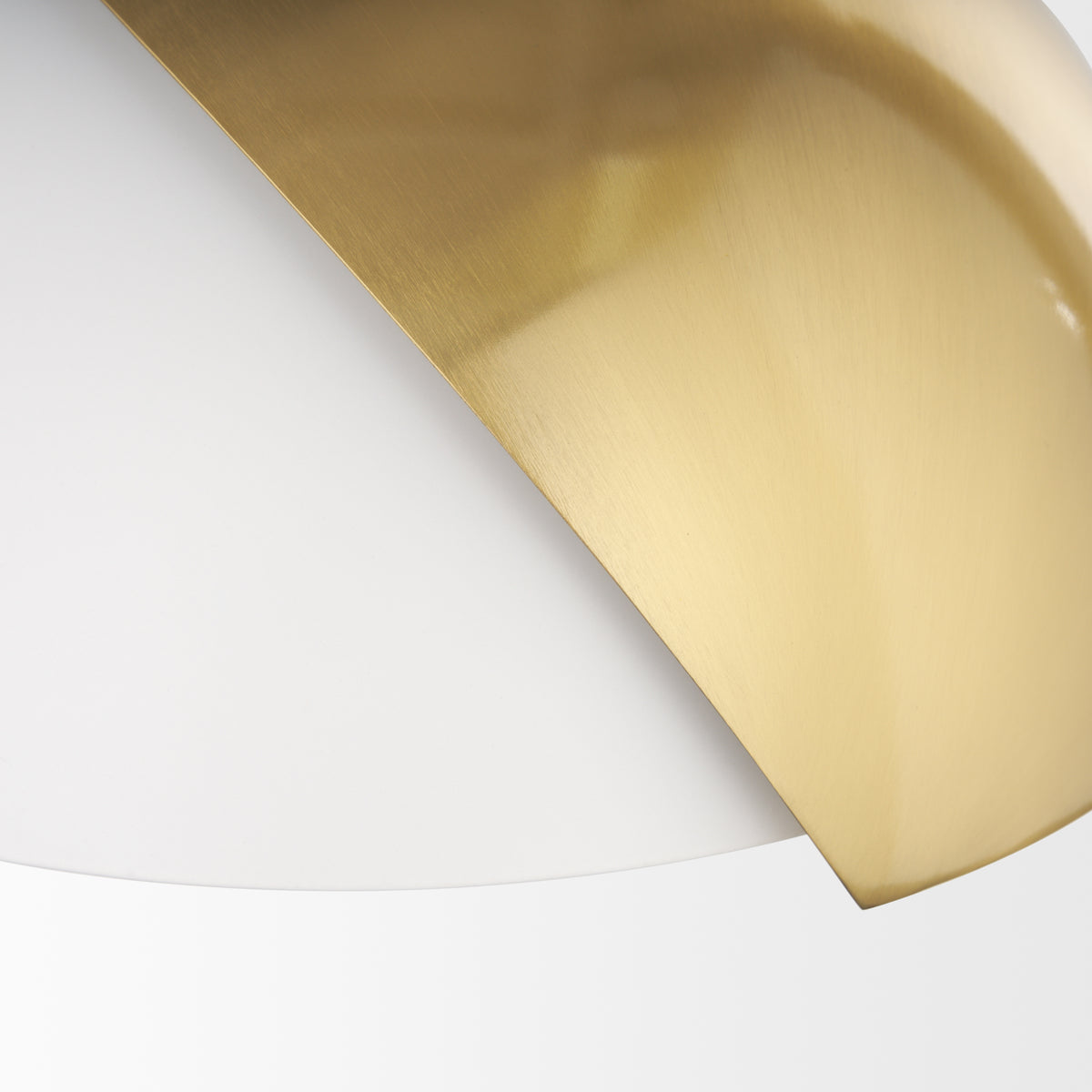 Cybill Brushed Brass w/ White Metal Shade 1-Light Wall Pendant-Pendant Lighting-DECOROLALA