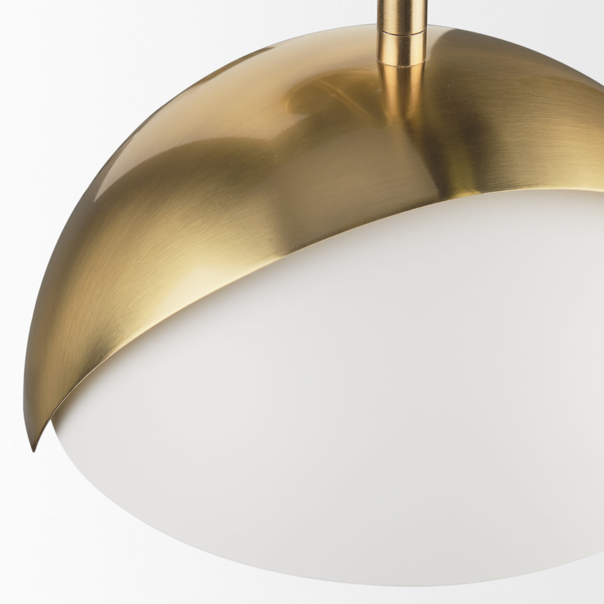 Cybill Brushed Brass w/ White Metal Shade 1-Light Wall Sconce-Wall Sconces-DECOROLALA