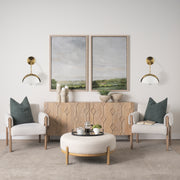 Cybill Brushed Brass w/ White Metal Shade 1-Light Wall Sconce-Wall Sconces-DECOROLALA