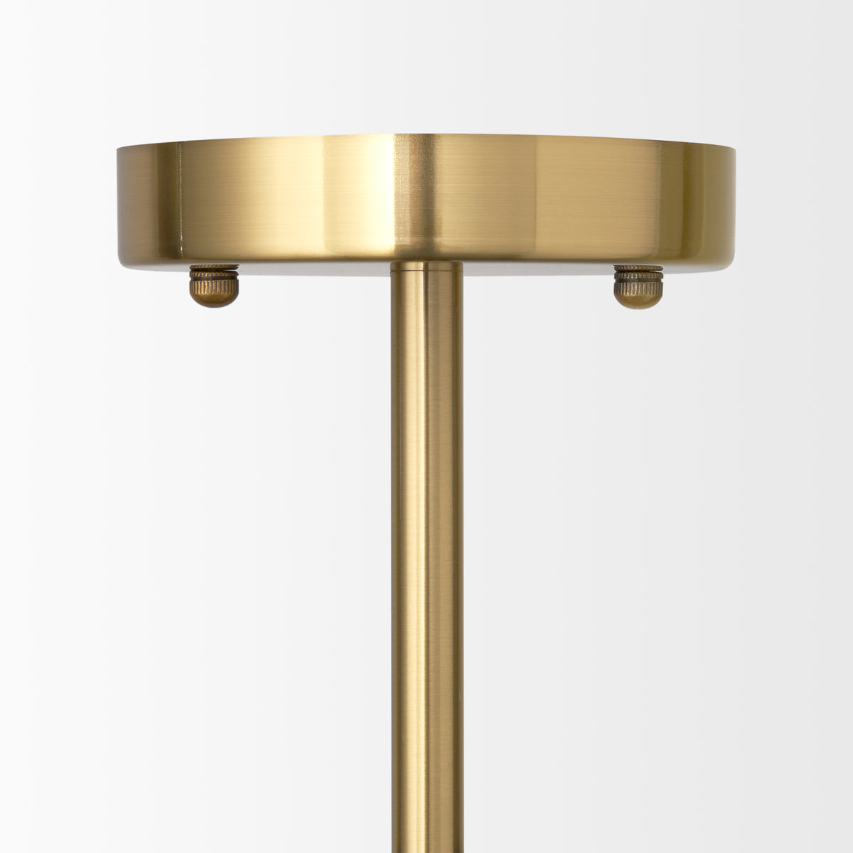 Cybill Brushed Brass w/ White Metal Shades 2-Light Chandelier-Chandeliers-DECOROLALA