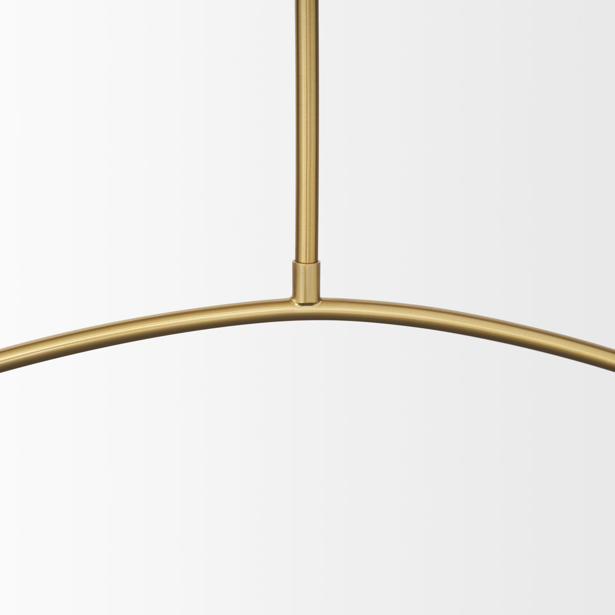 Cybill Brushed Brass w/ White Metal Shades 2-Light Chandelier-Chandeliers-DECOROLALA
