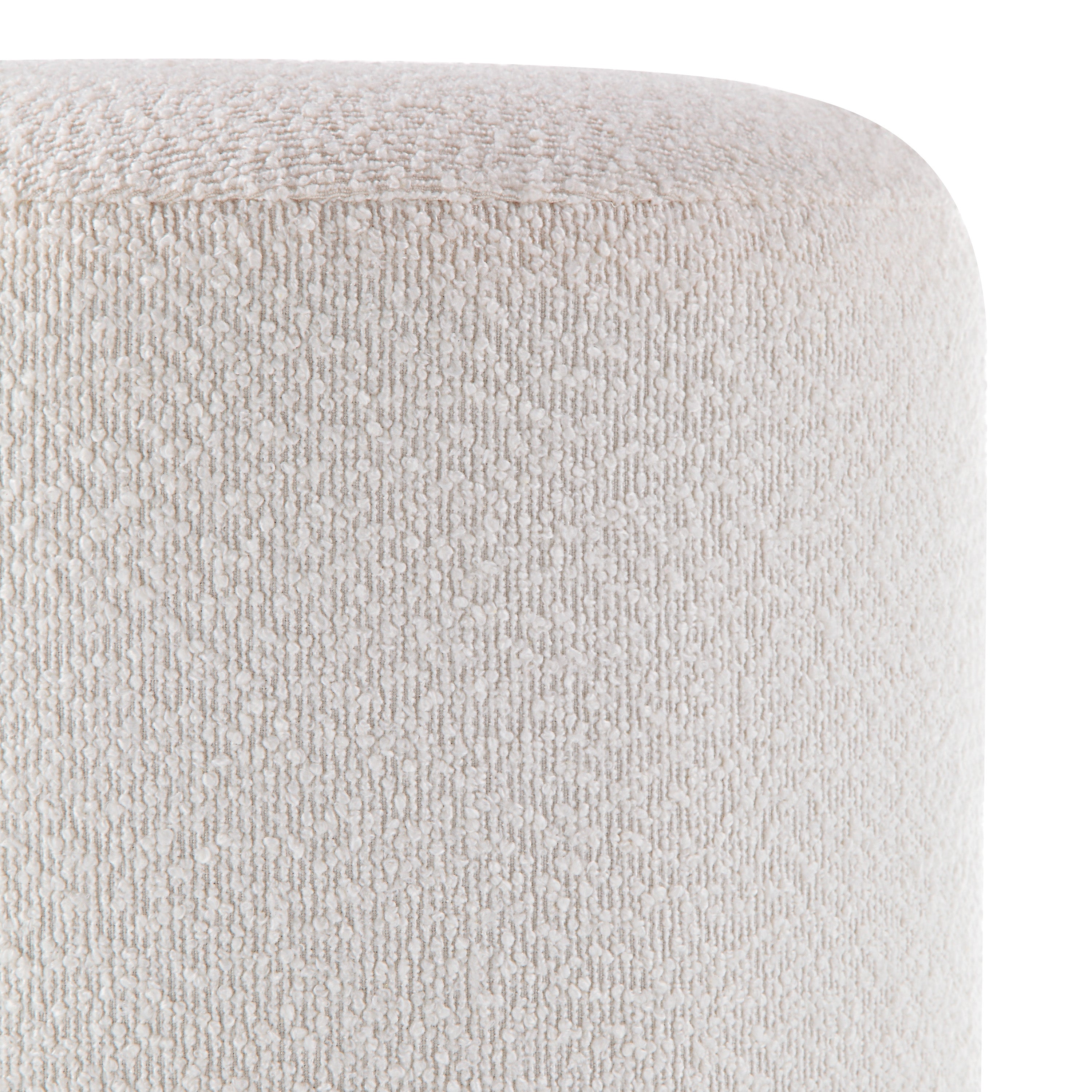 Cynthia Indoor Boucle Ottoman, Off-White-Ottoman-DECOROLALA