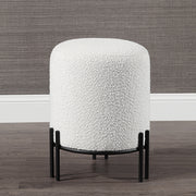 Cynthia Indoor Boucle Ottoman, Off-White-Ottoman-DECOROLALA