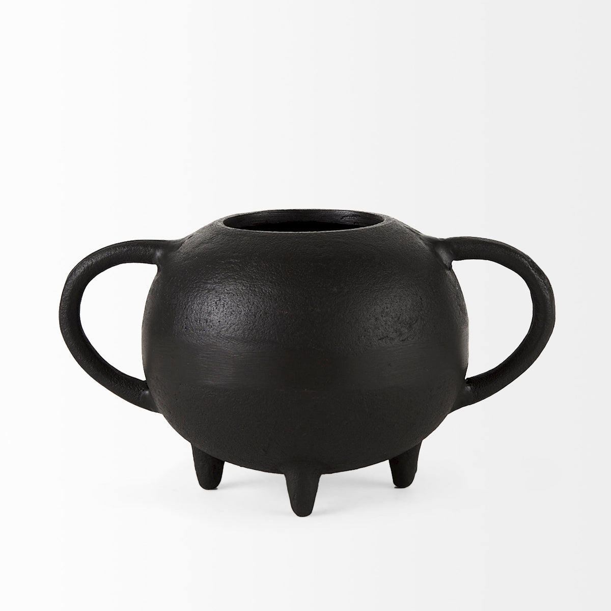 Cyrus Black Spherical Vase Decorative Object-Objects-DECOROLALA