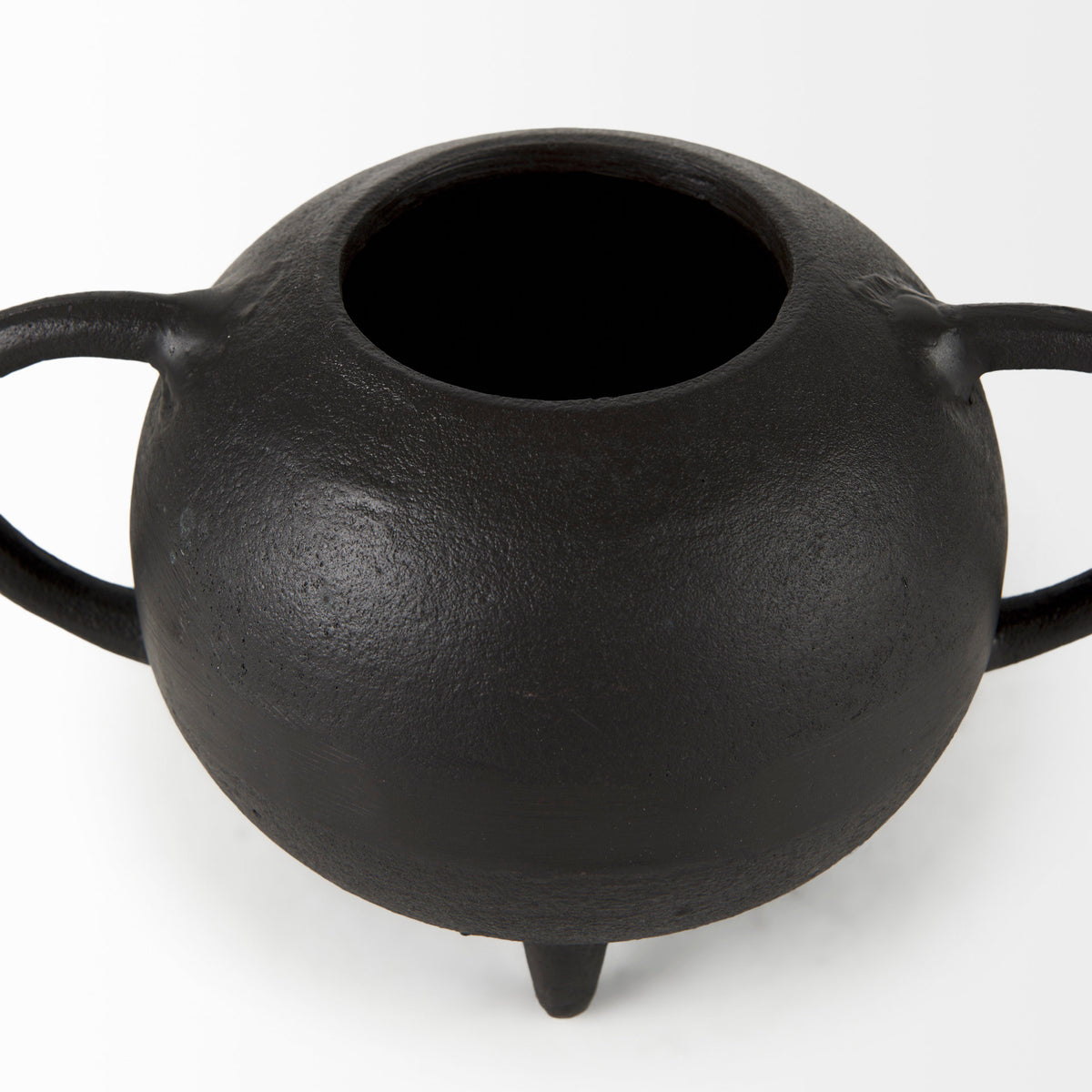 Cyrus Black Spherical Vase Decorative Object-Objects-DECOROLALA