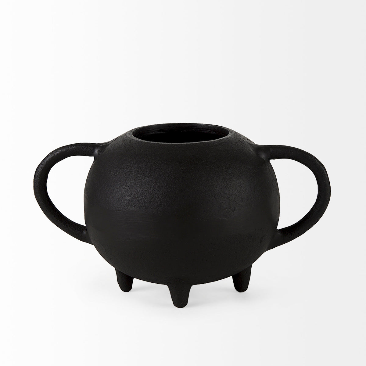 Cyrus Black Spherical Vase Decorative Object-Objects-DECOROLALA