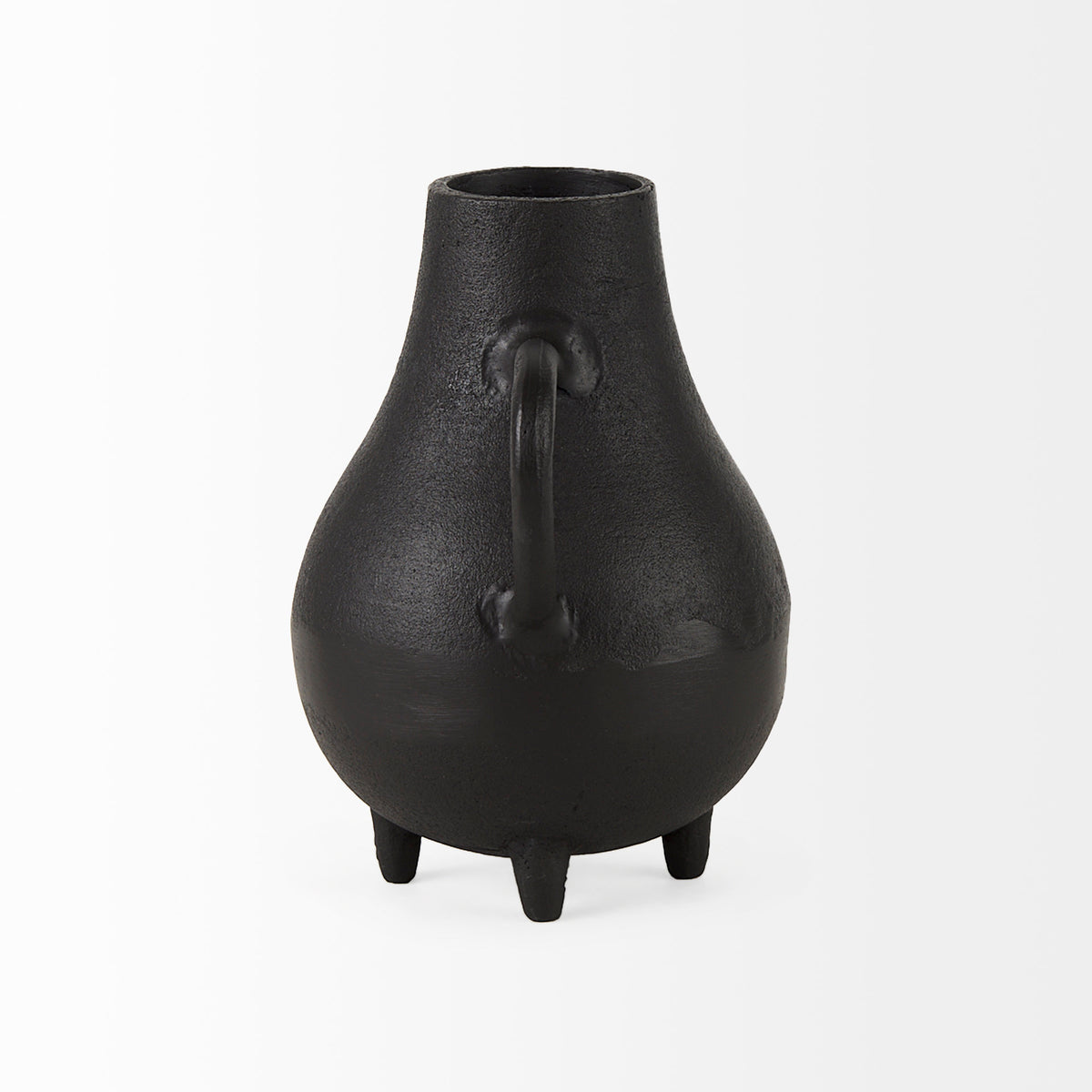 Cyrus Black Two-Handled Decorative Vase-Objects-DECOROLALA