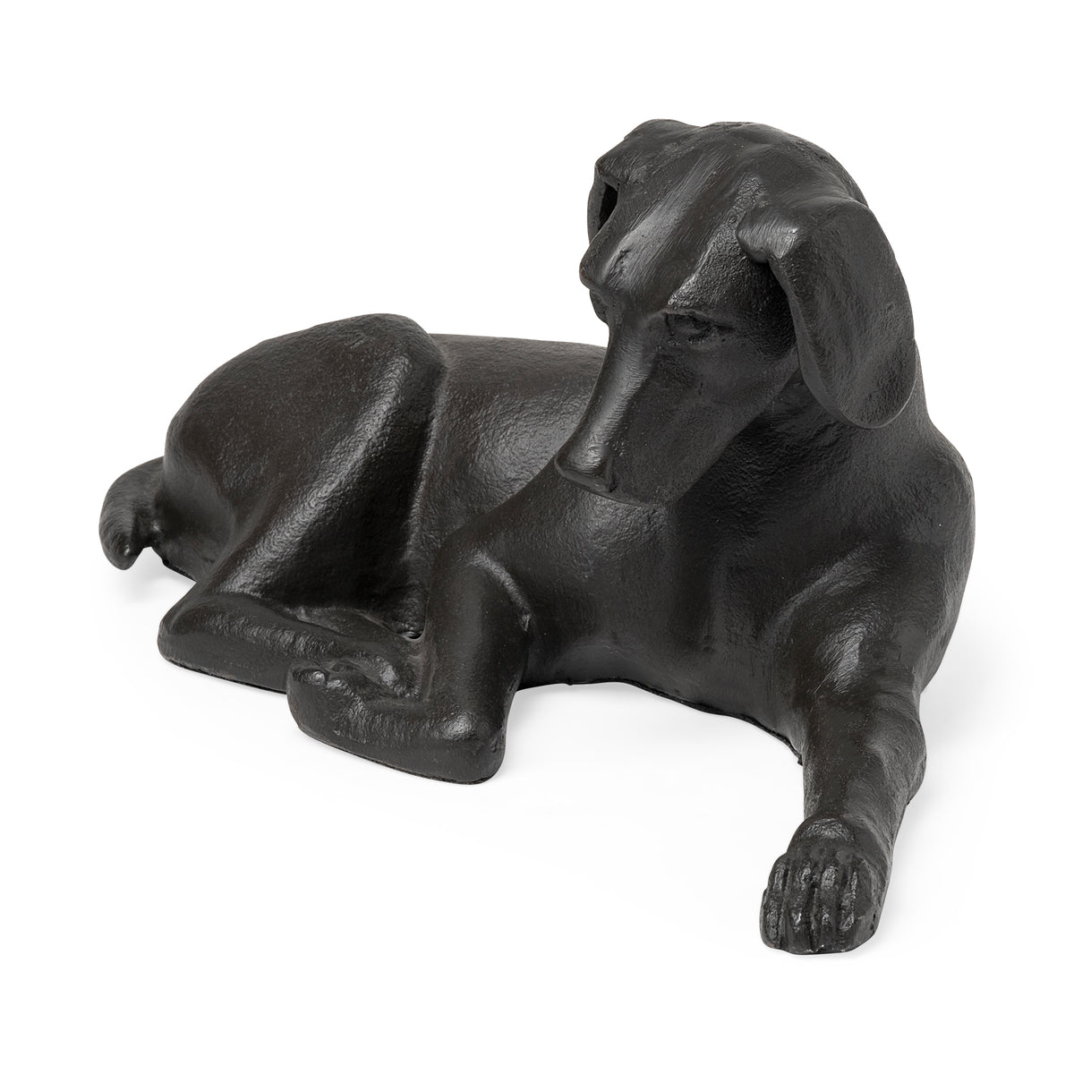 Czar 11L x 7W Black Metal Labrador Retriever-Objects-DECOROLALA