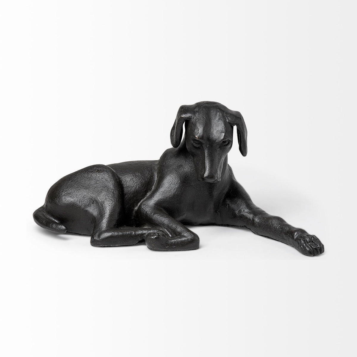 Czar 11L x 7W Black Metal Labrador Retriever-Objects-DECOROLALA