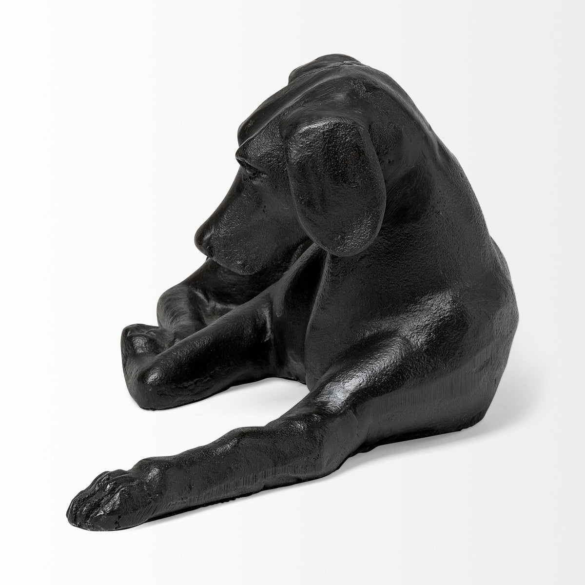 Czar 11L x 7W Black Metal Labrador Retriever-Objects-DECOROLALA