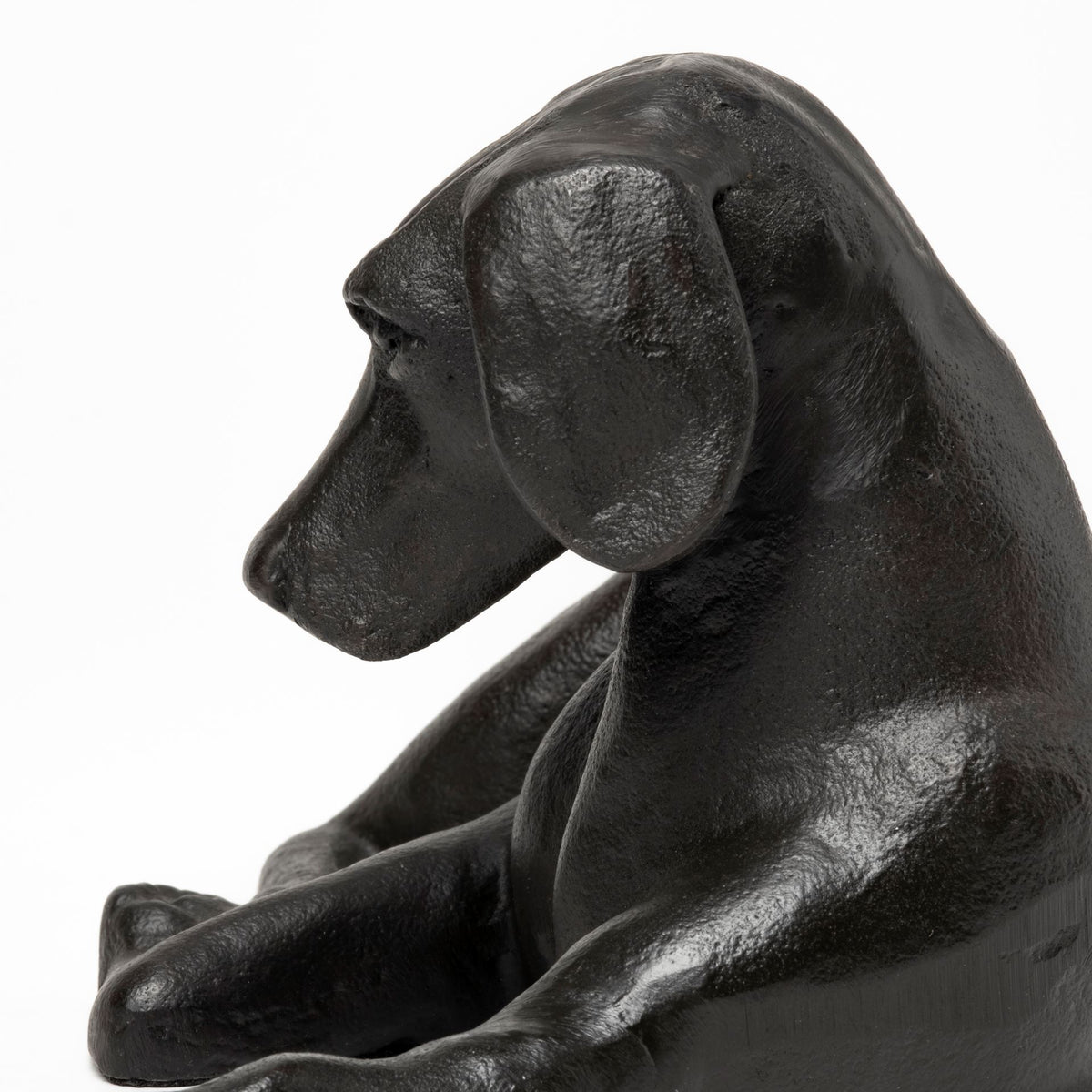 Czar 11L x 7W Black Metal Labrador Retriever-Objects-DECOROLALA