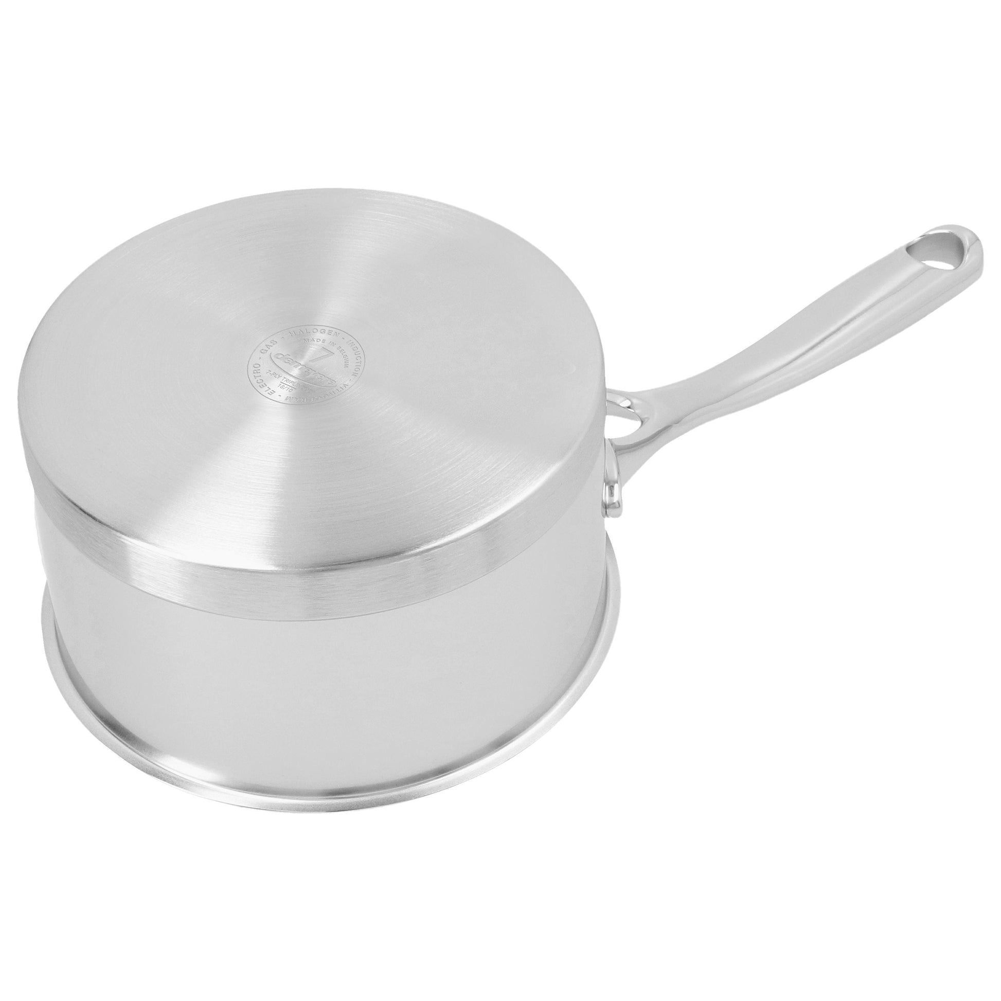 DEMEYERE Atlantis 7 1 L 18/10 Stainless Steel Round Sauce Pan With Lid, Silver-Saucepan-DECOROLALA
