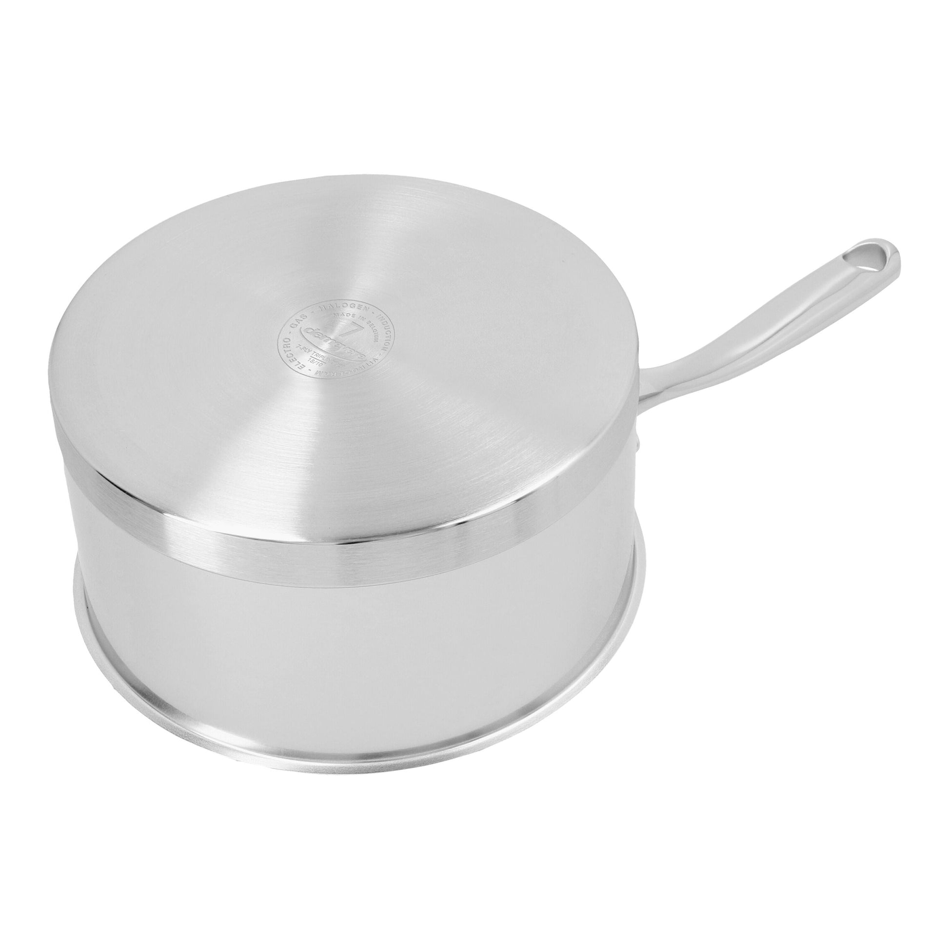 DEMEYERE Atlantis 7 2.2 L 18/10 Stainless Steel Round Sauce Pan With Lid, Silver-Saucepan-DECOROLALA