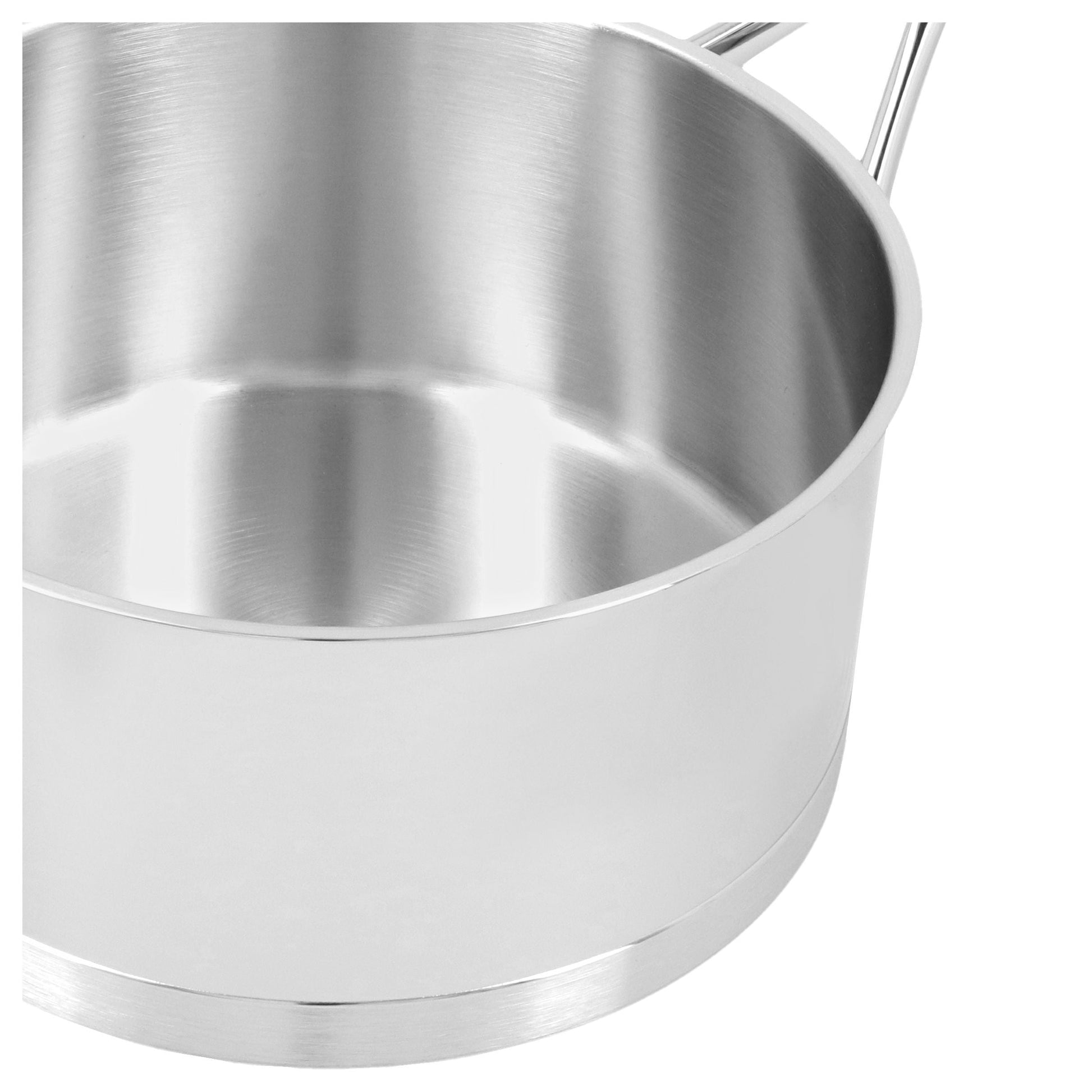 DEMEYERE Atlantis 7 3 L 18/10 Stainless Steel Round Sauce Pan With Lid, Silver-Saucepan-DECOROLALA