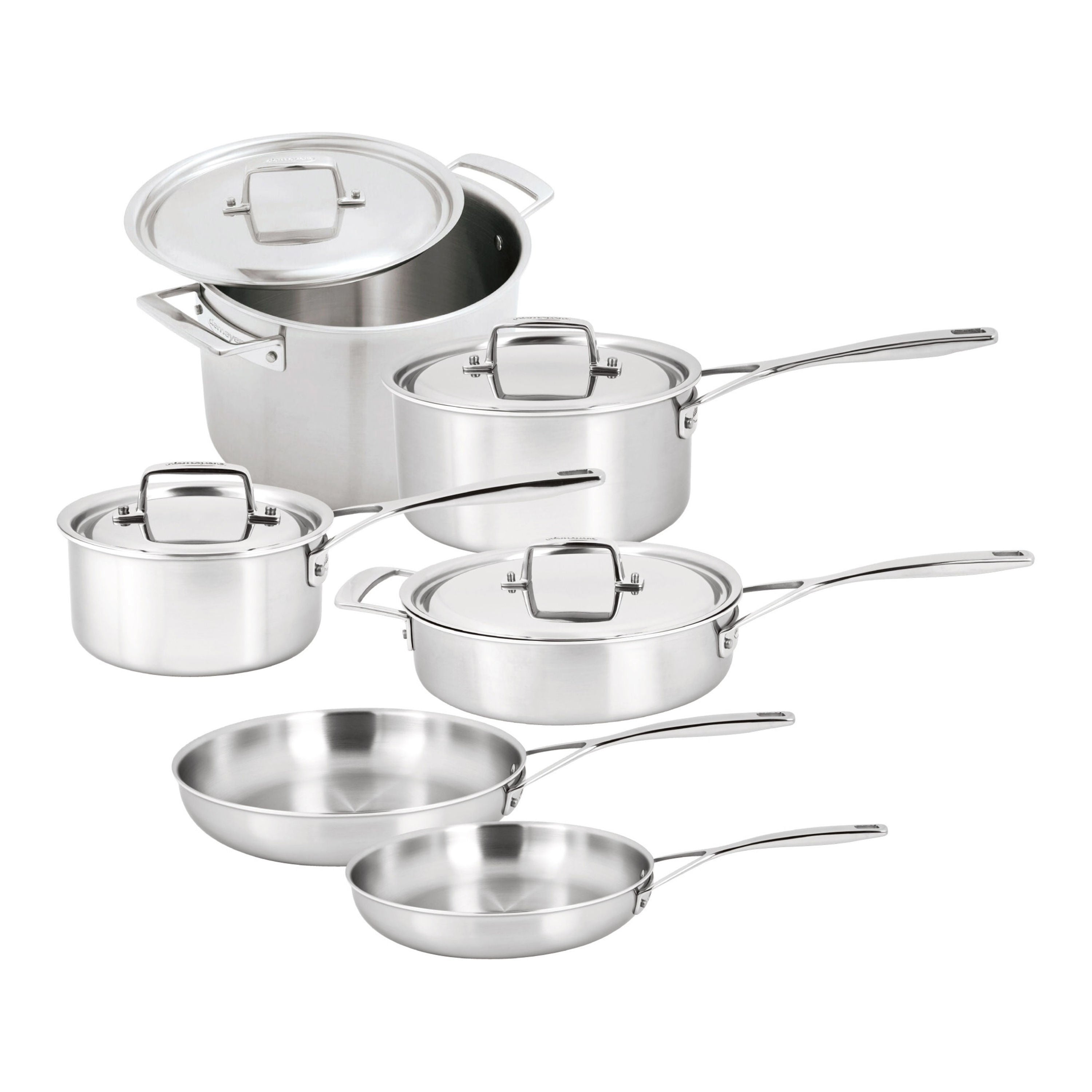 DEMEYERE Essential 5 10 Piece 18/10 Stainless Steel Cookware Set-Cookware-DECOROLALA