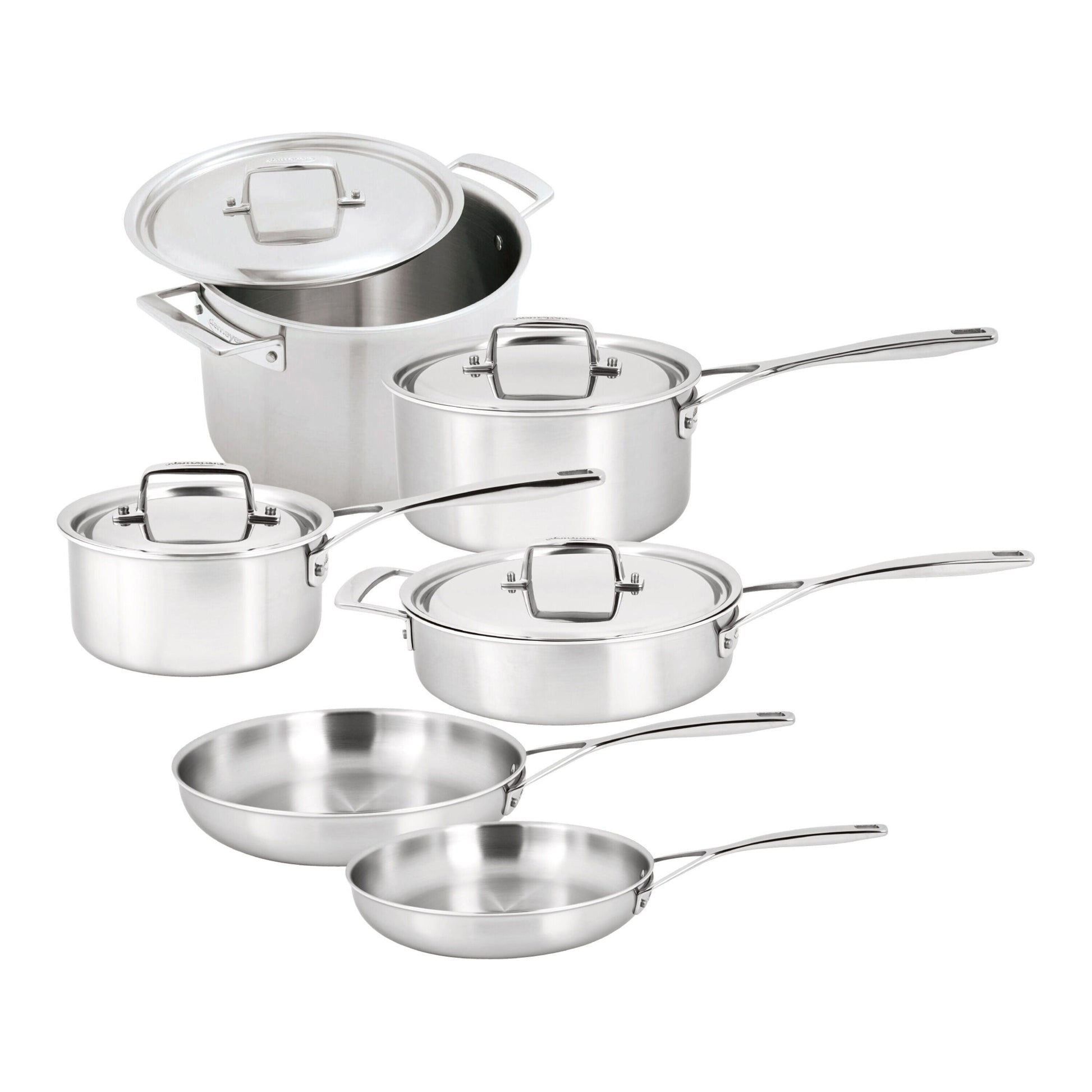 DEMEYERE Essential 5 10 Piece 18/10 Stainless Steel Cookware Set-Cookware-DECOROLALA