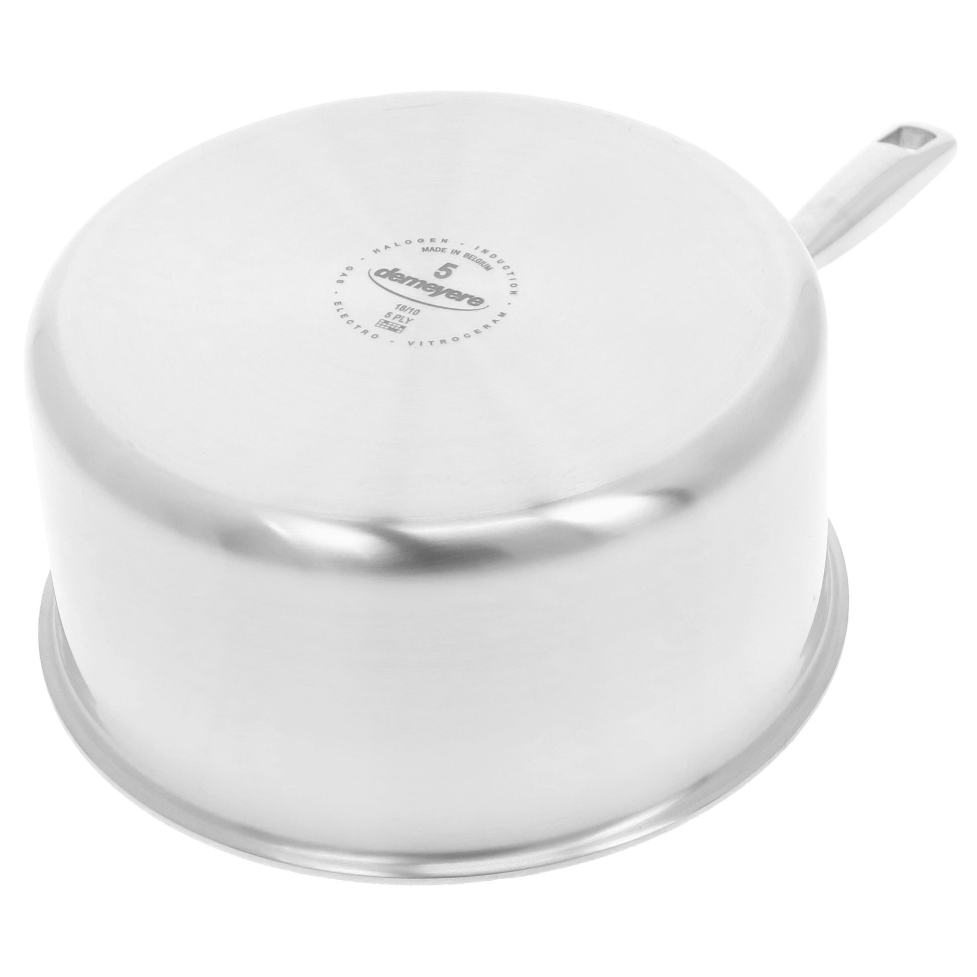 DEMEYERE Essential 5 2.8 L 18/10 Stainless Steel Round Sauce Pan With Lid 3Qt, Silver-Saucepan-DECOROLALA