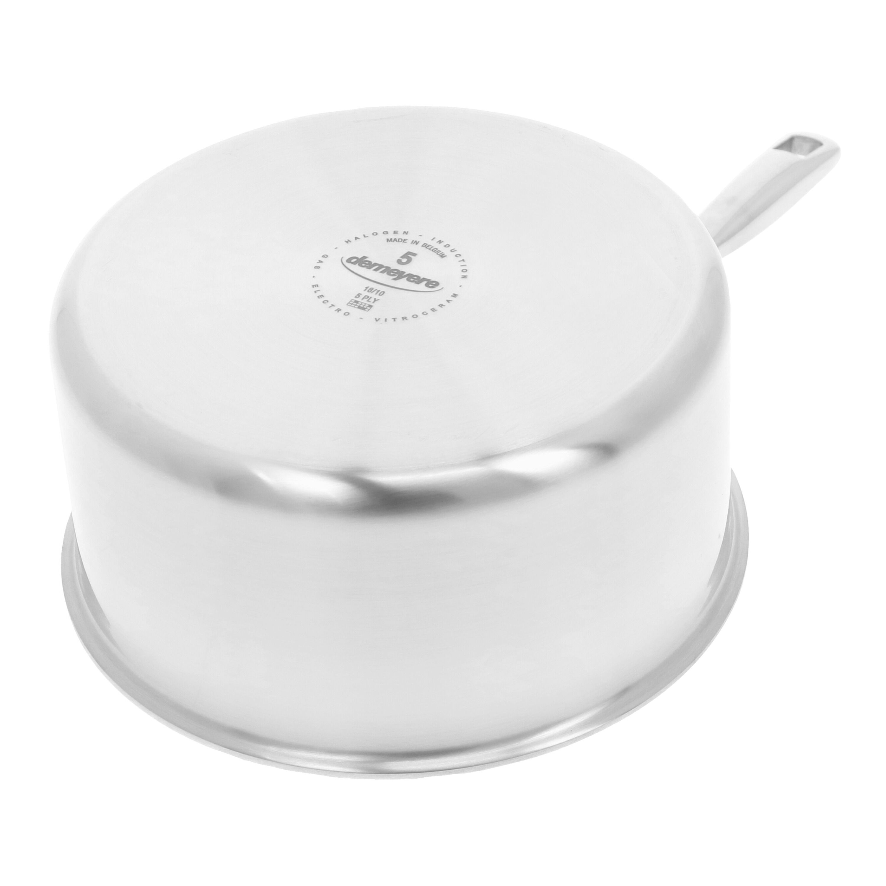 DEMEYERE Essential 5 2.8 L 18/10 Stainless Steel Round Sauce Pan With Lid 3Qt, Silver-n/a-DECOROLALA