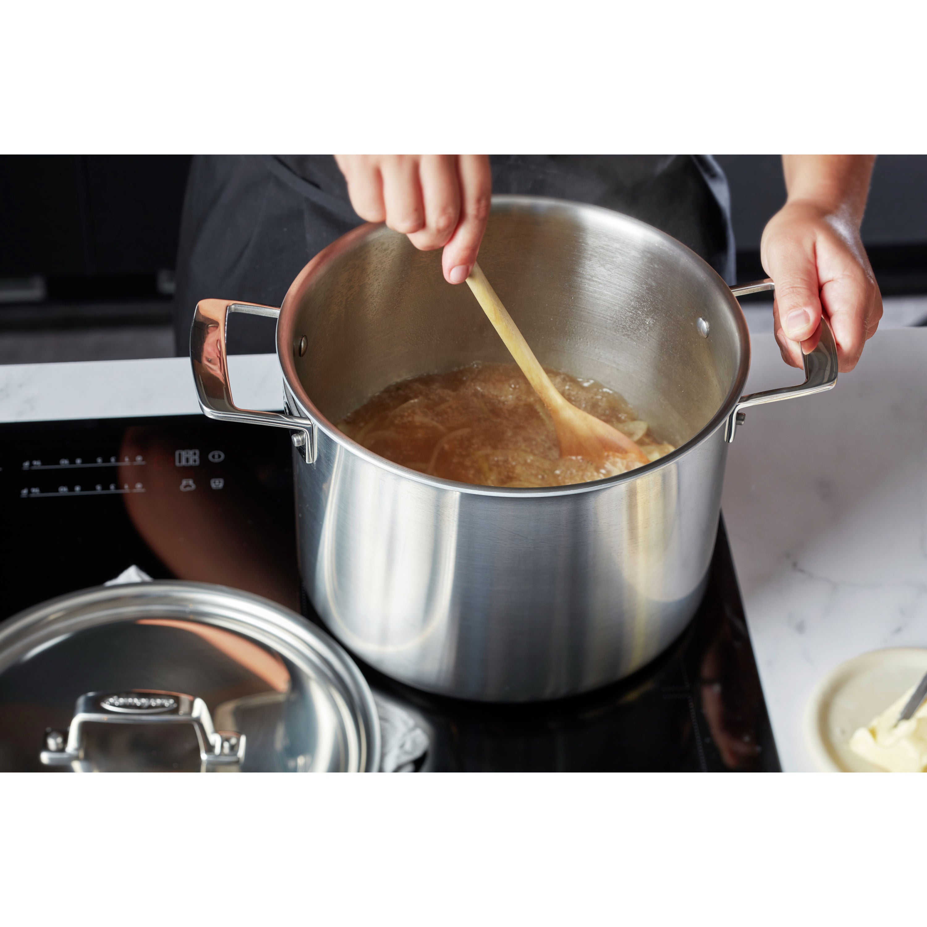 DEMEYERE Essential 5 7.5 L 18/10 Stainless Steel Stock Pot-Stock Pot-DECOROLALA