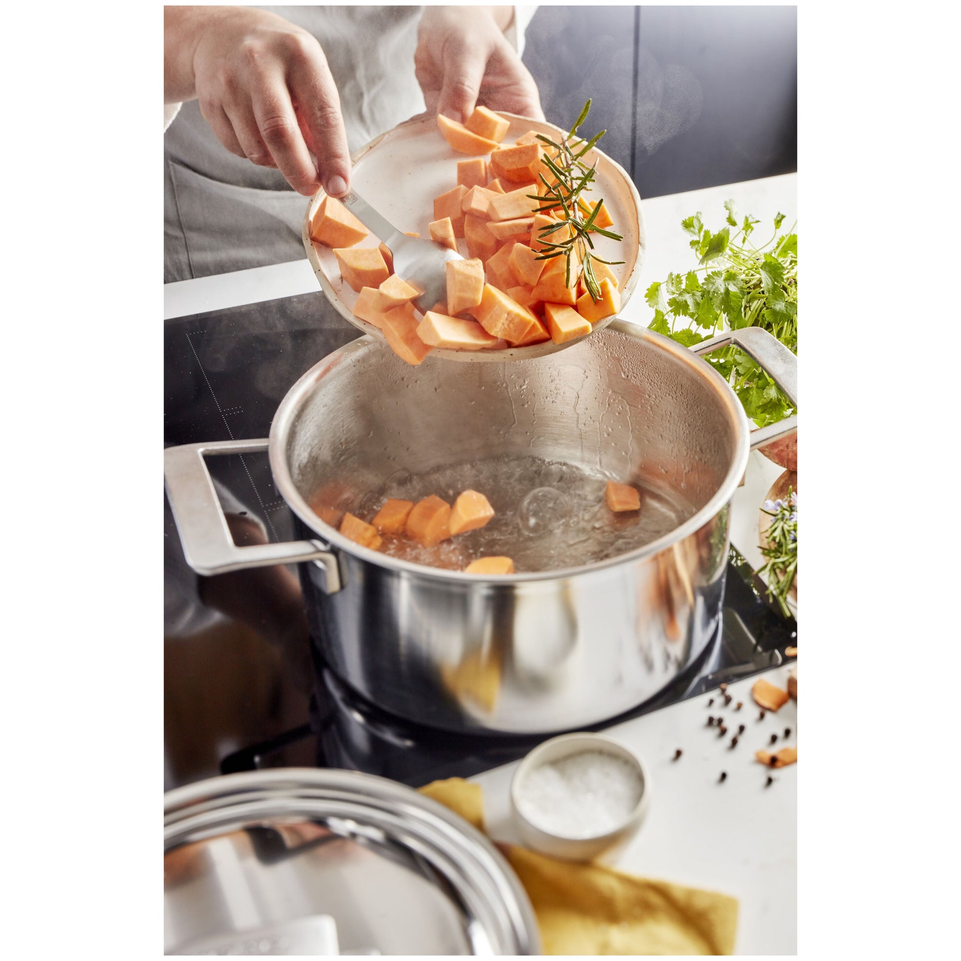 DEMEYERE Industry 5 2.2 L 18/10 Stainless Steel Stew Pot With Lid-Cookware-DECOROLALA